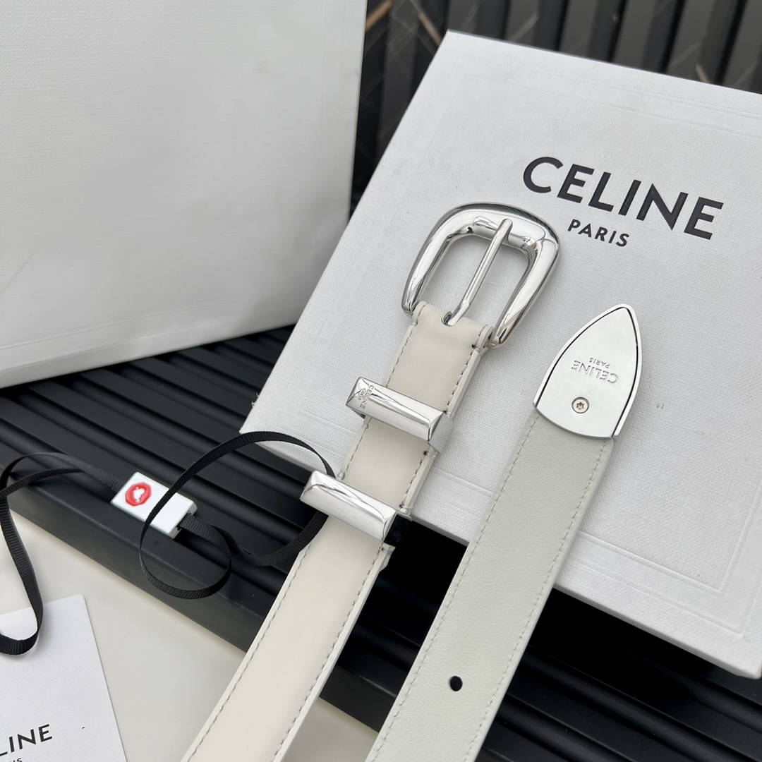 CELINE WESTERN medium belt in smooth calfskin