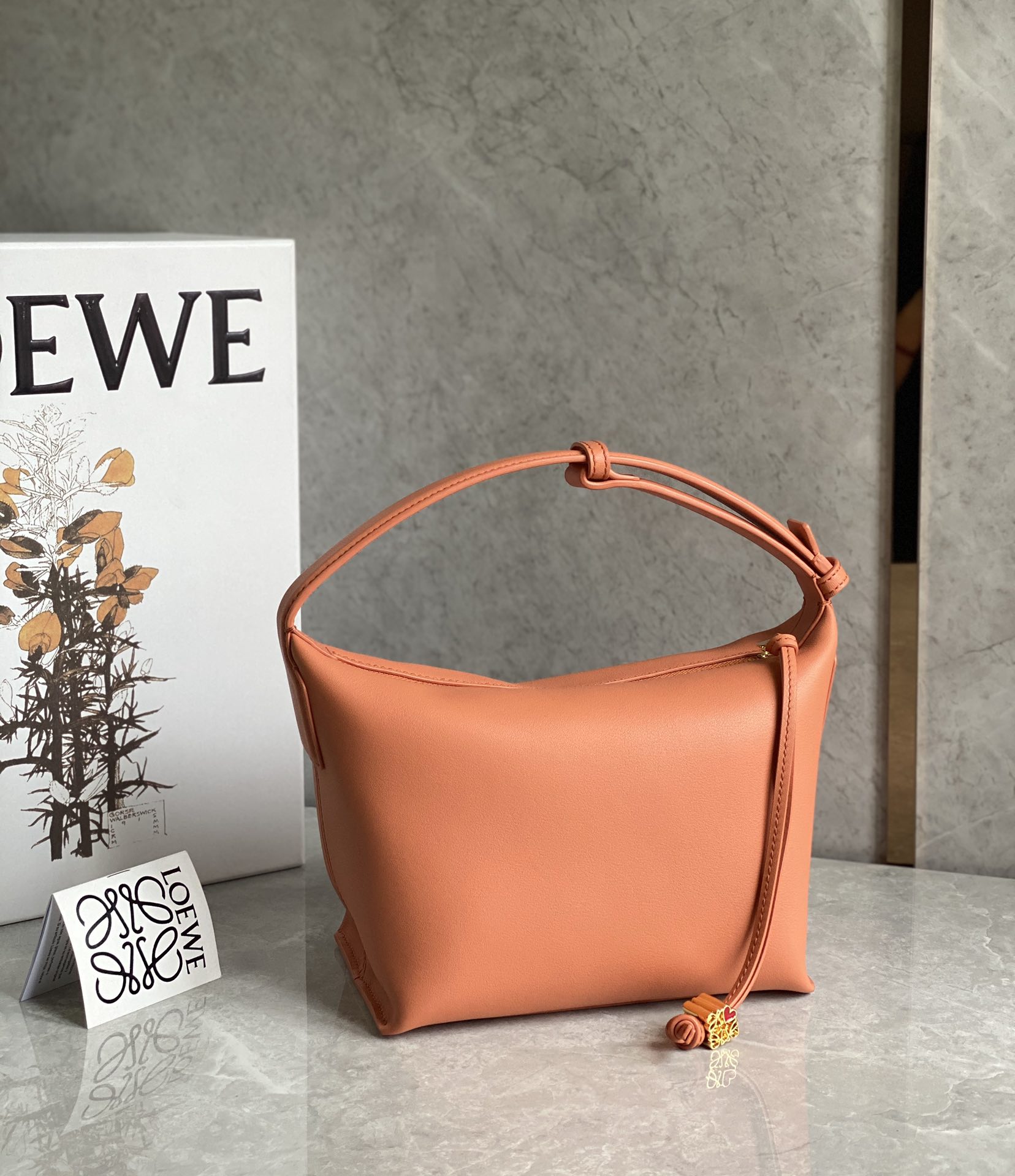 LOEWE cubi full leather lunch box bag