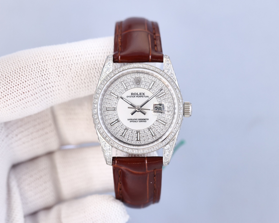 Rolex Full Diamond Journal Ladies
