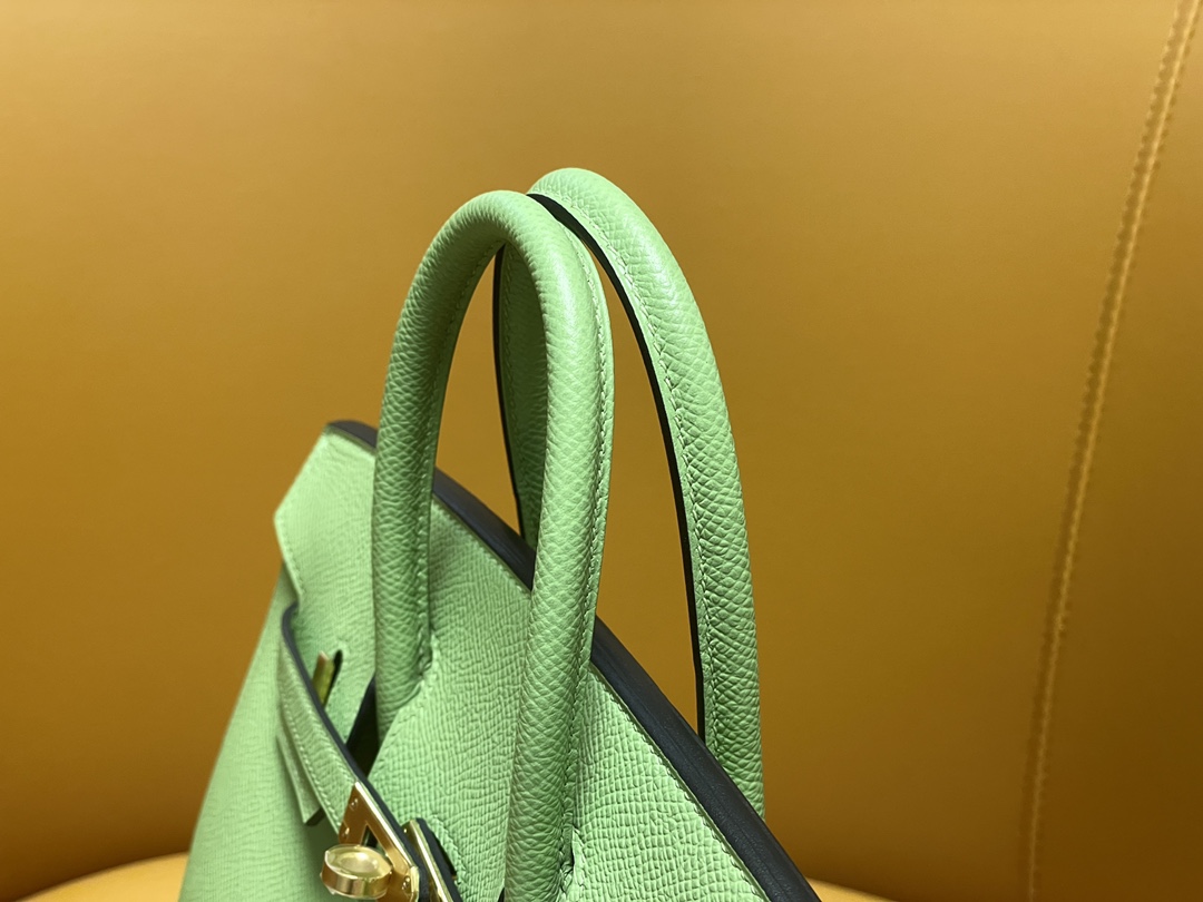 Bk25 outer seam 3i avocado green epsom gold buckle