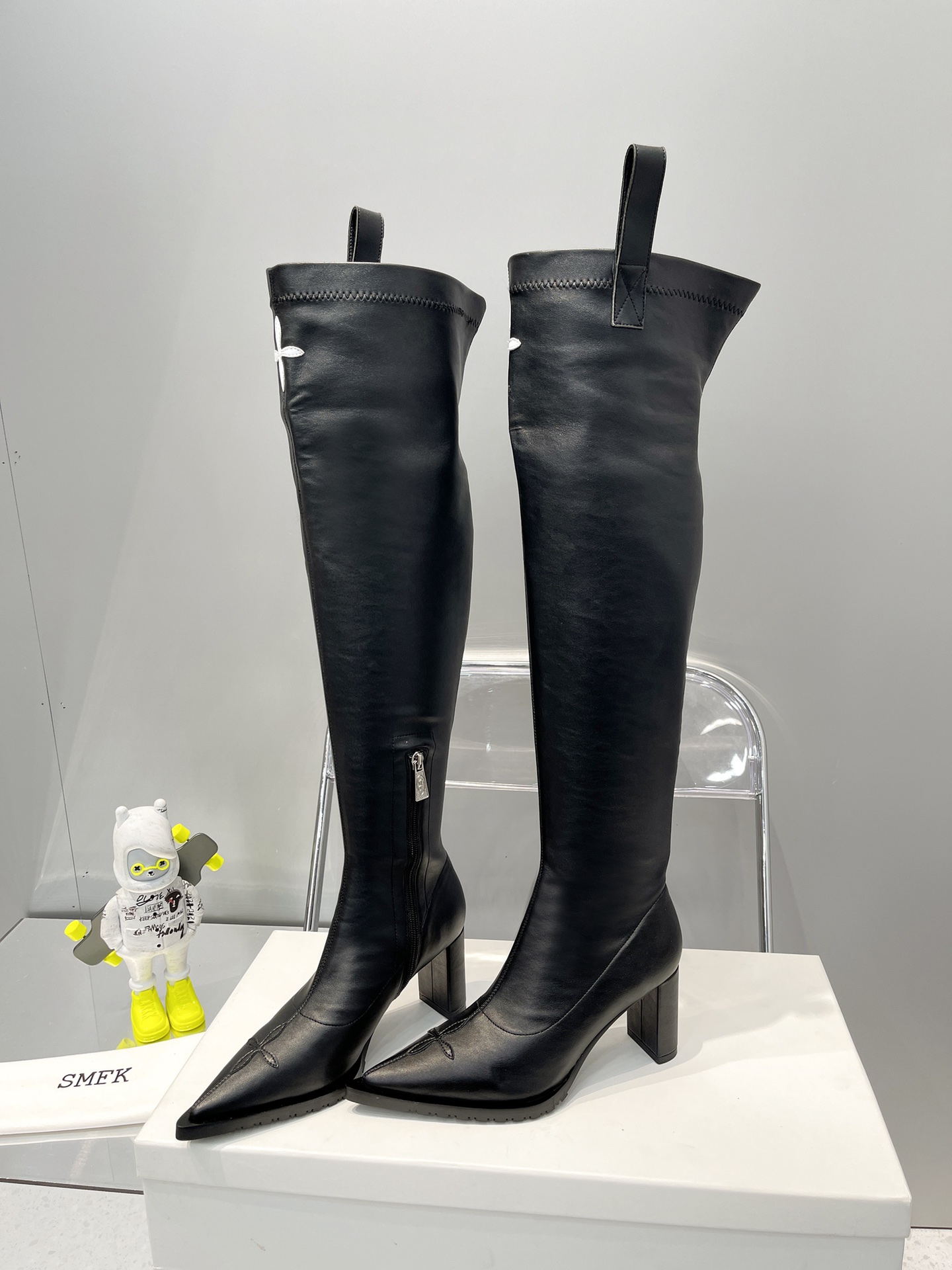 𝐒𝐌𝐅𝐊｜𝟐𝟎𝟐𝟐/𝐒𝐒 𝐧𝐞𝐰 The versatile minimalist style knee-high boots customized double-layer stretch suede upper