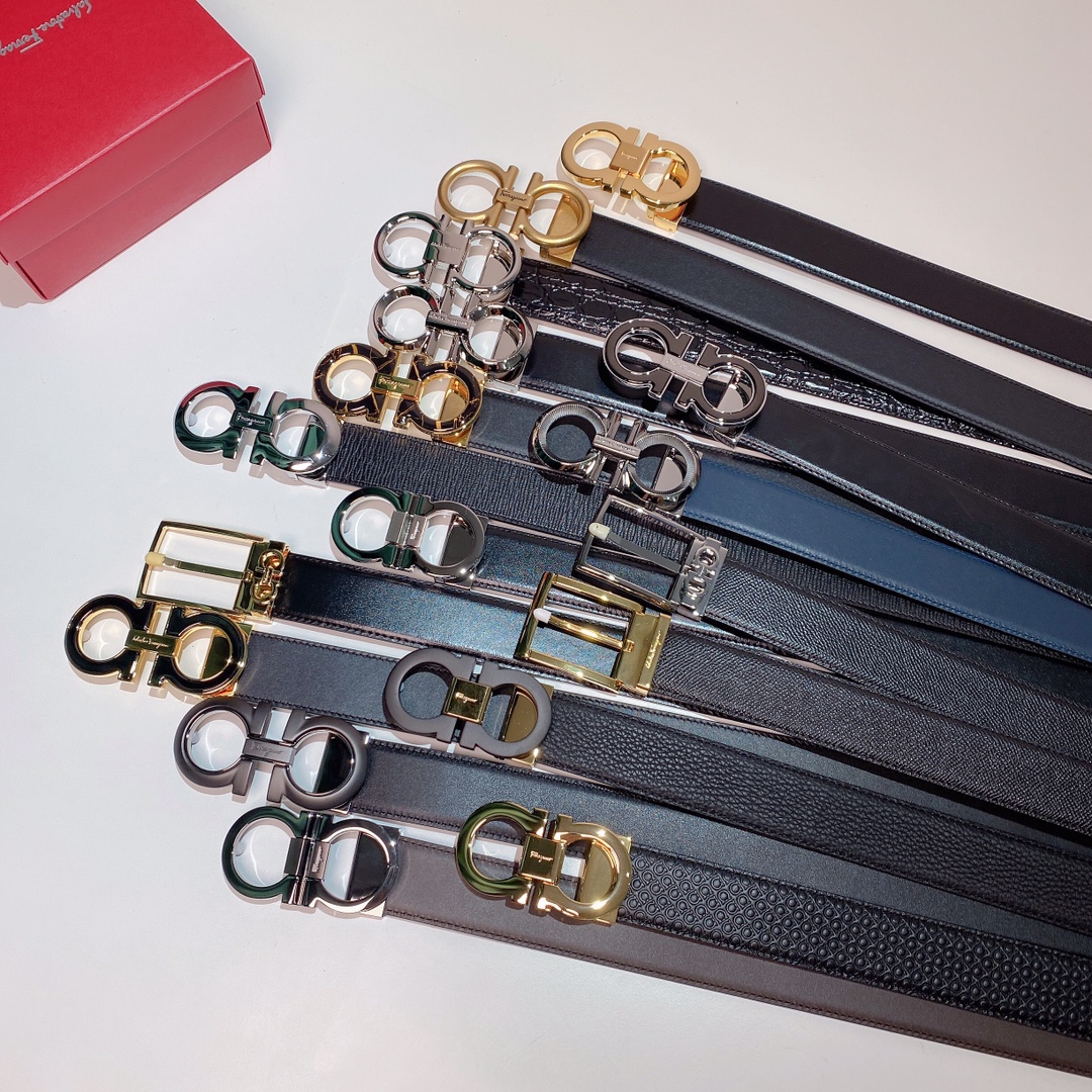 FERRAGAMO double-sided imported cowhide