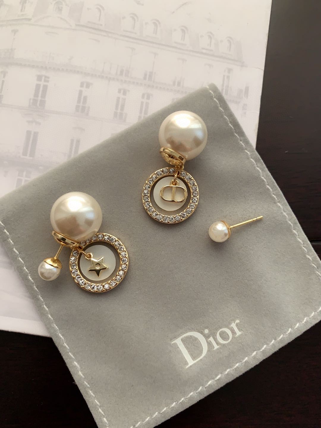 Dior stud earrings