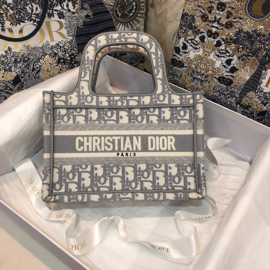 Mini Book tote letter gray