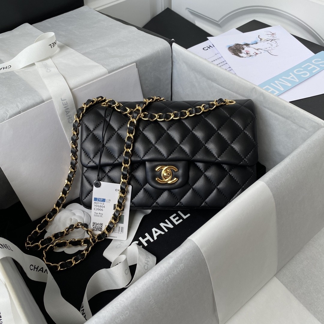 Chanel Classic Flap Bag A01113, Top Quality, Medium Size: 23cm