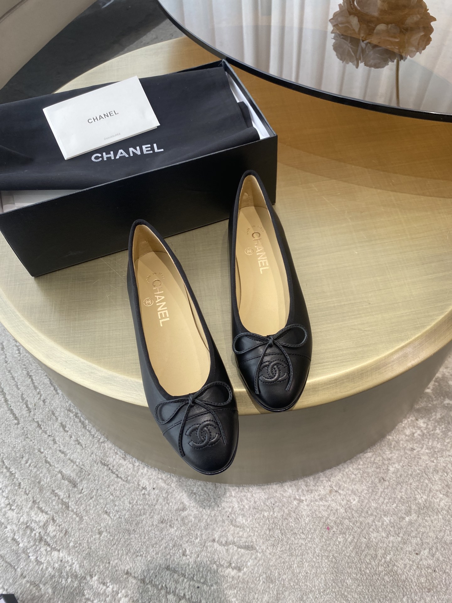 CHANEL ballet shoes Imported custom leather Italy imported leather outsole