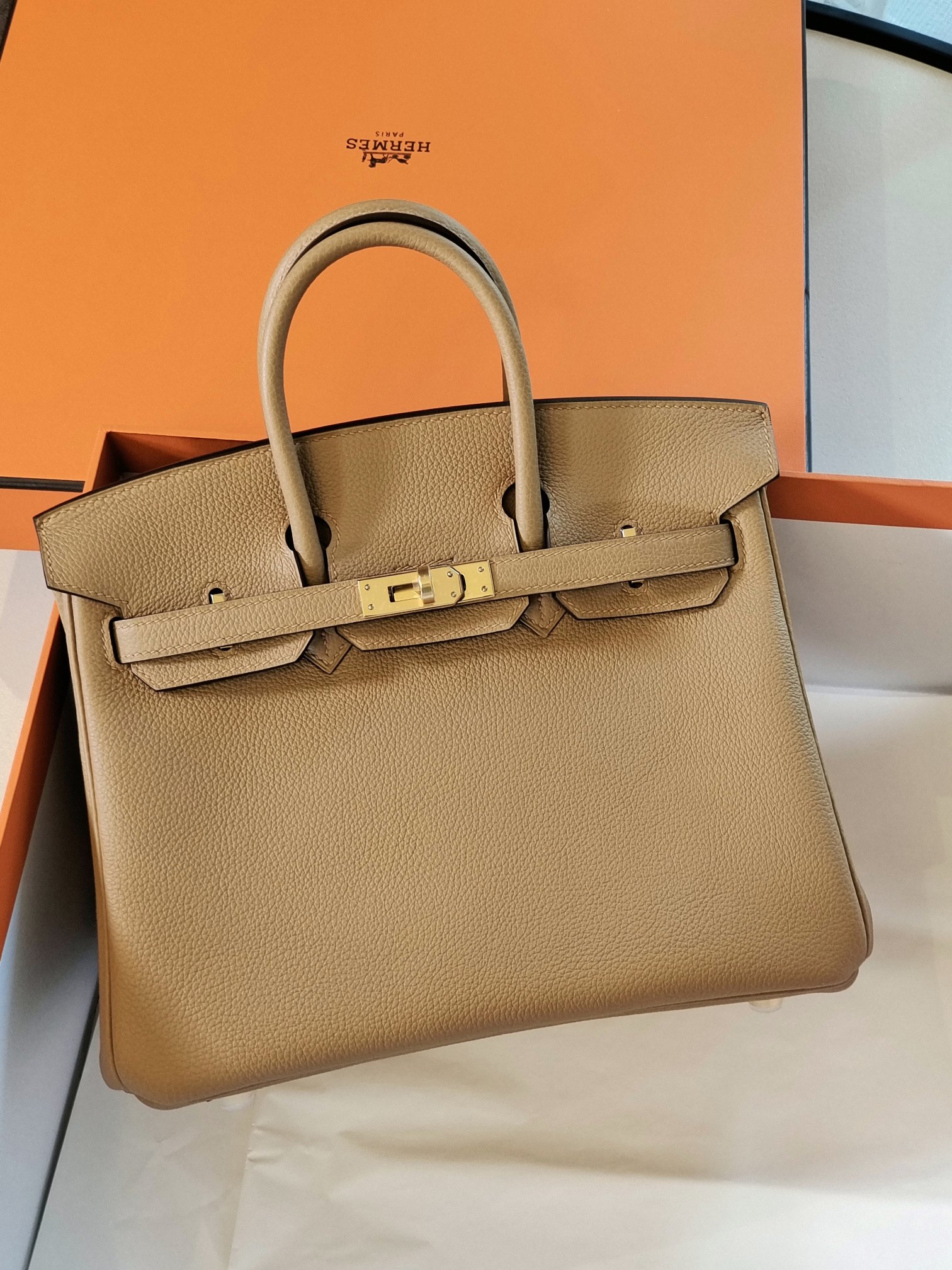 Birkin25 4B Cookie color togo gold buckle