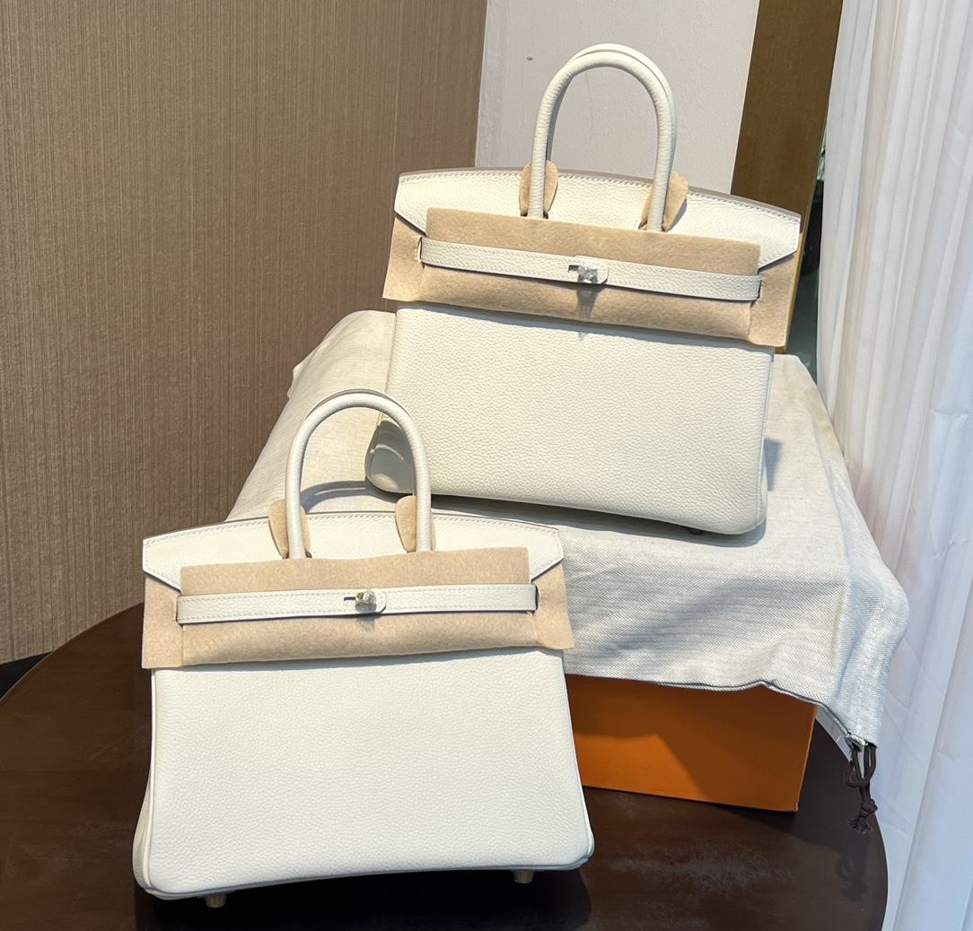 birkin25 import togo mushroom white gold buckle silver buckle all handmade