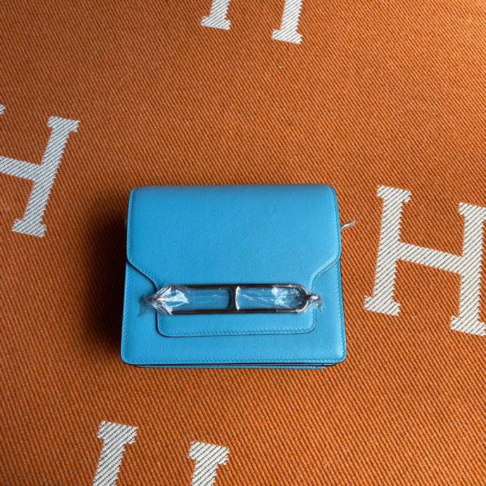 Roulis 19cm northern blue gold and silver buckle spot Evercolor leather