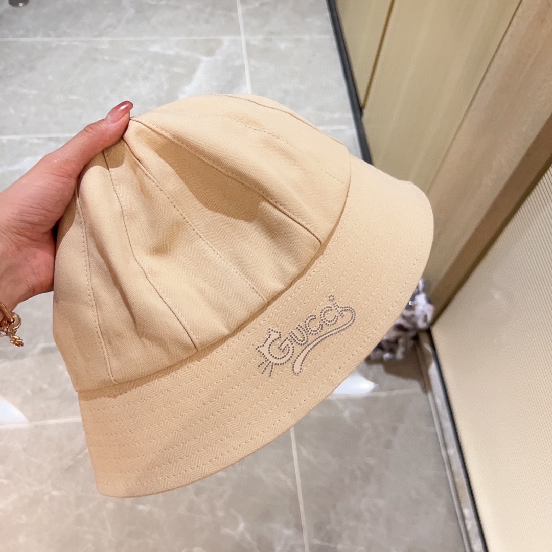 [Gucci Gucci] 2023 new dome playful bucket hat fisherman hat