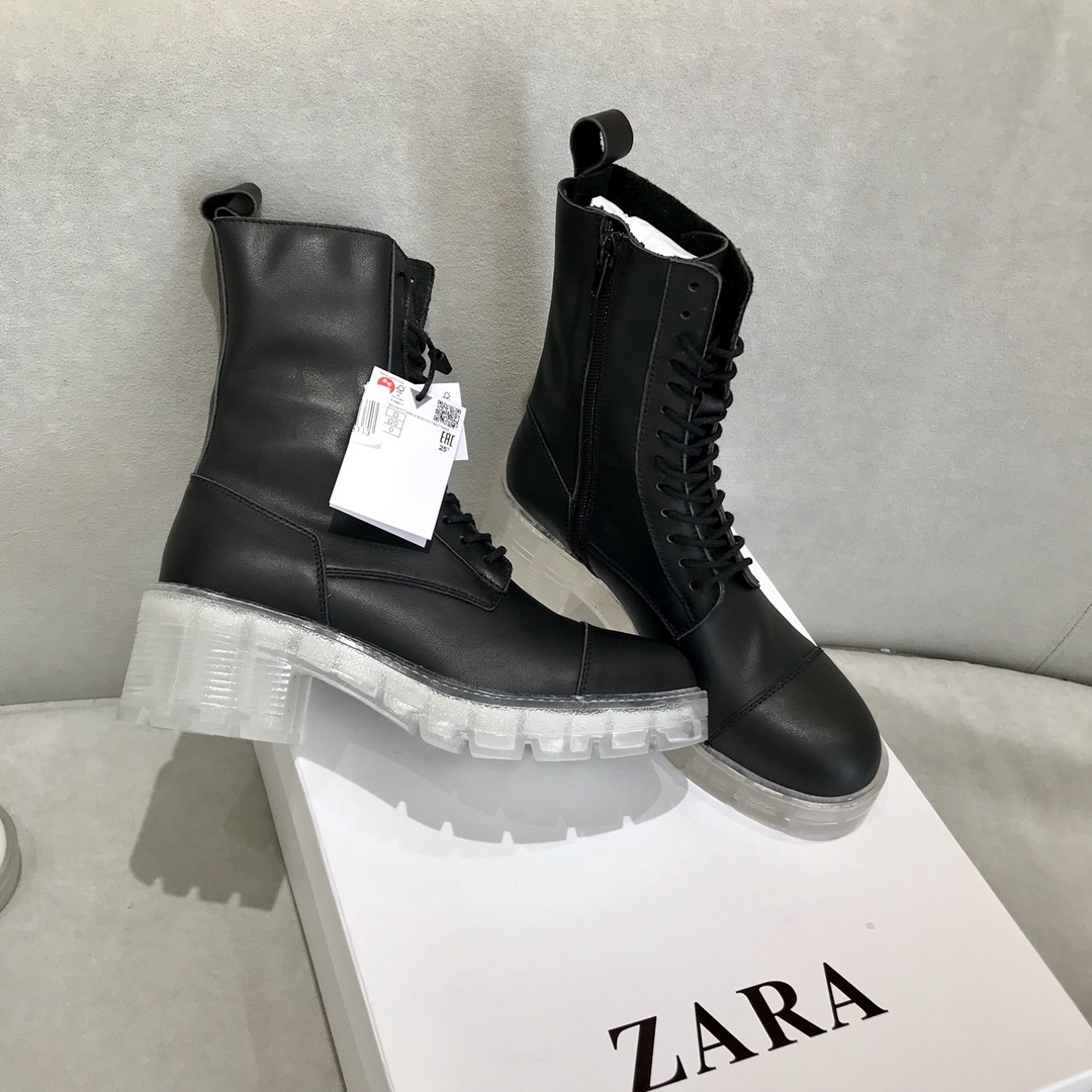 ZARA imported cowhide single-layer lining Martin boots