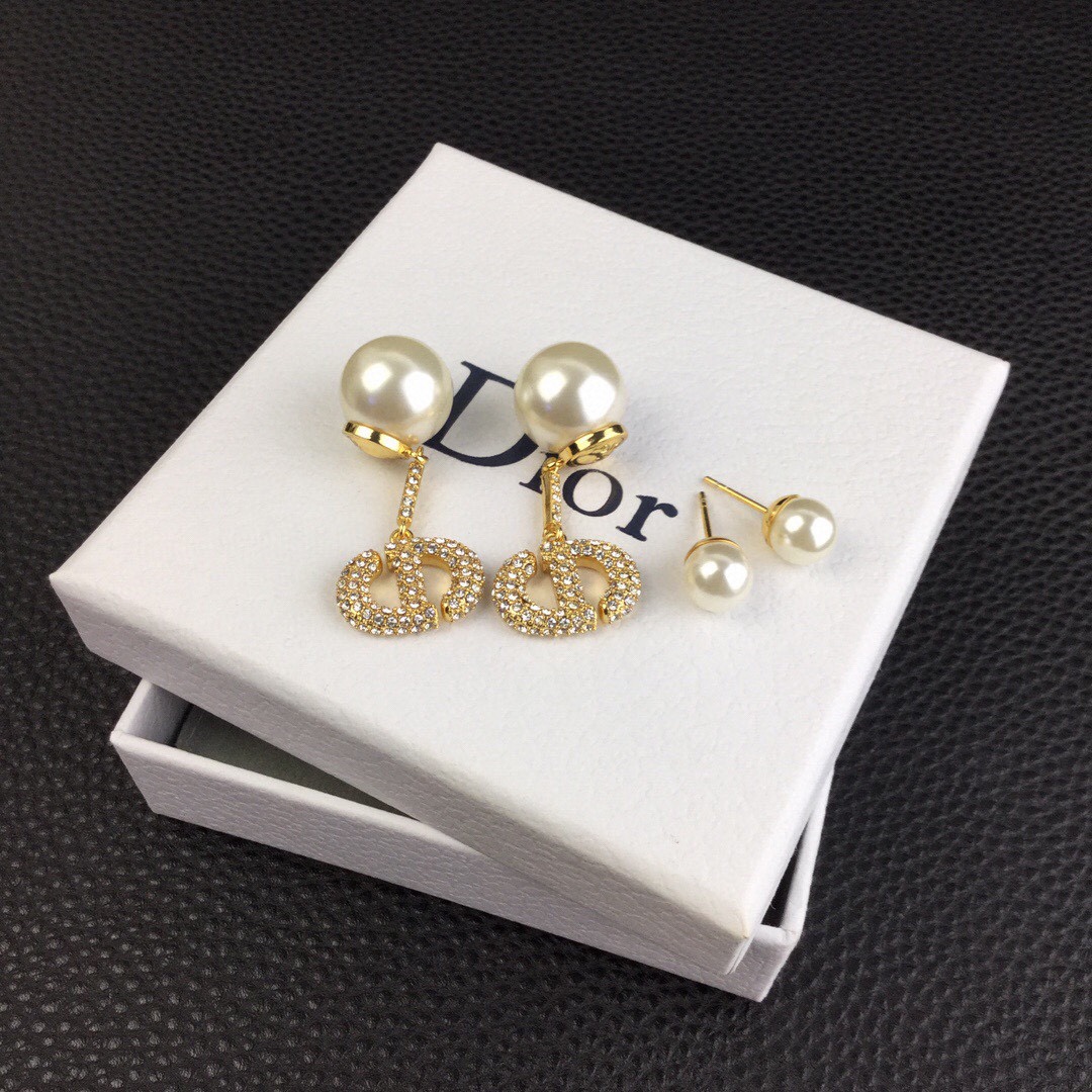 Dior stud earrings