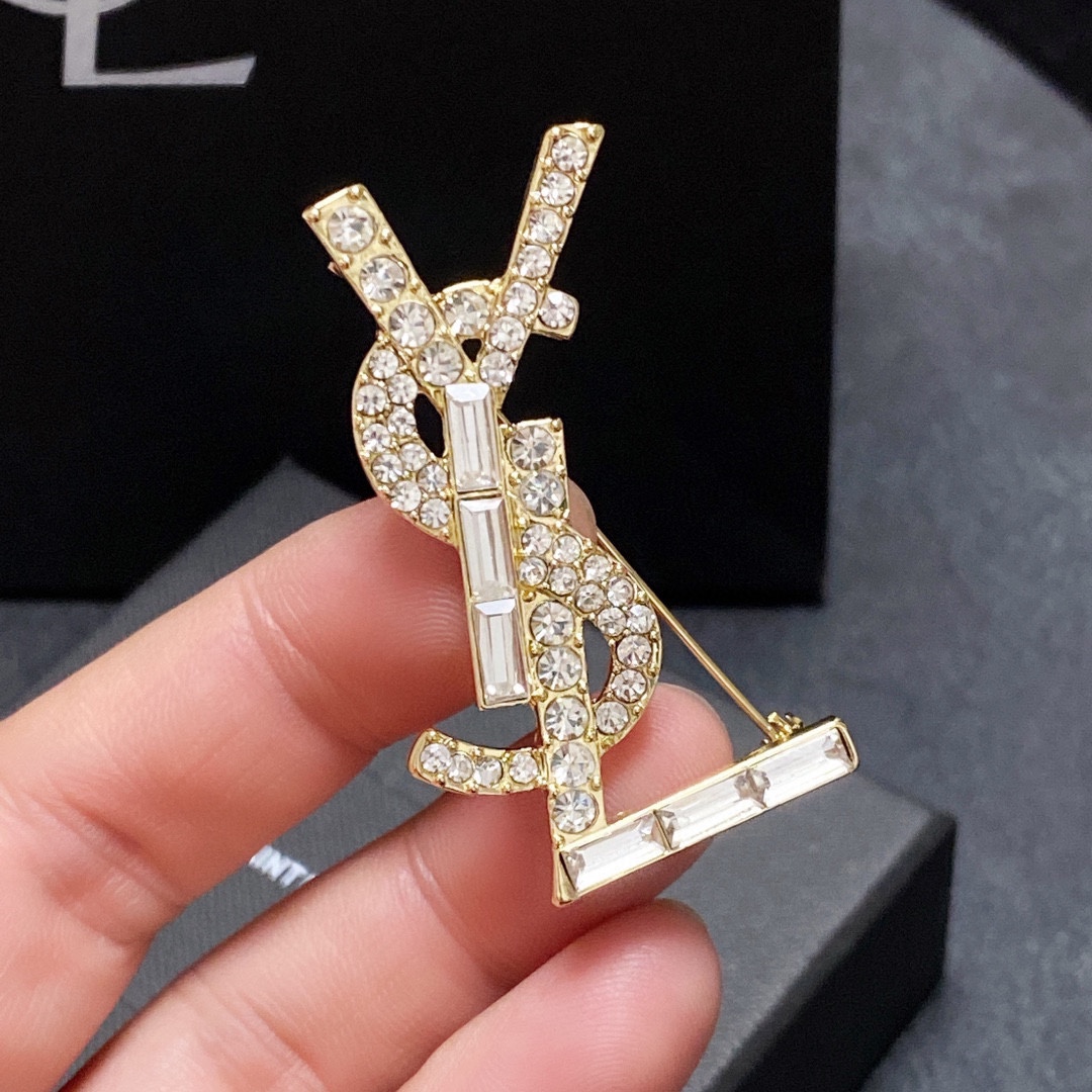 Saint Laurent YSL brooch