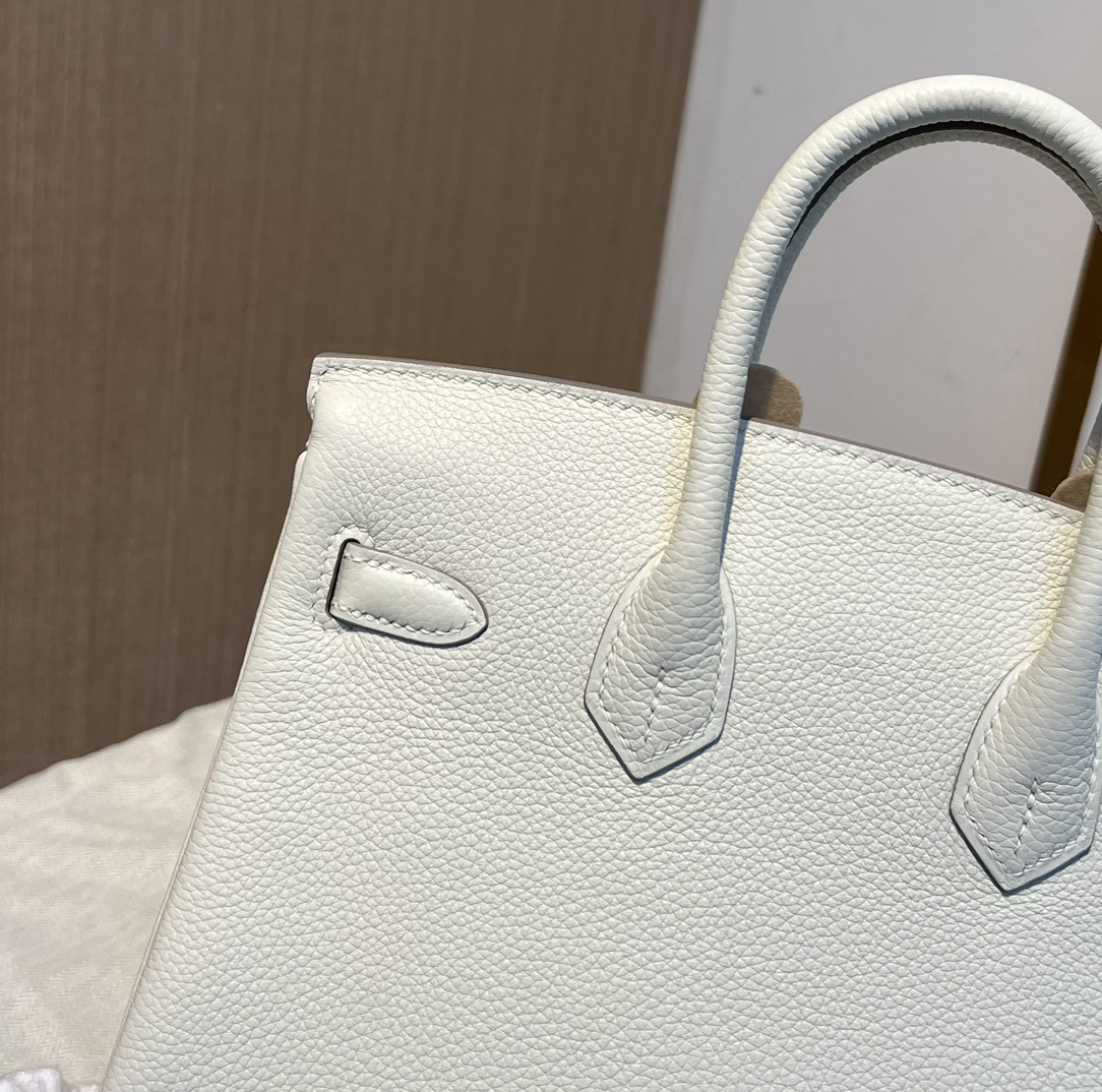 birkin25 import togo mushroom white gold buckle silver buckle all handmade