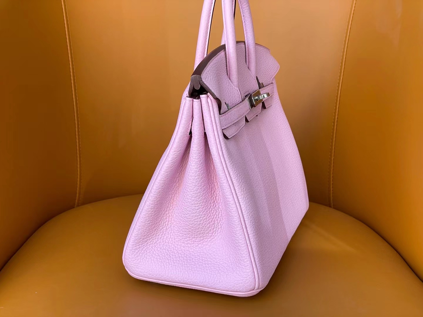 BK25 Caramel Purple Togo Leather Gold Buckle