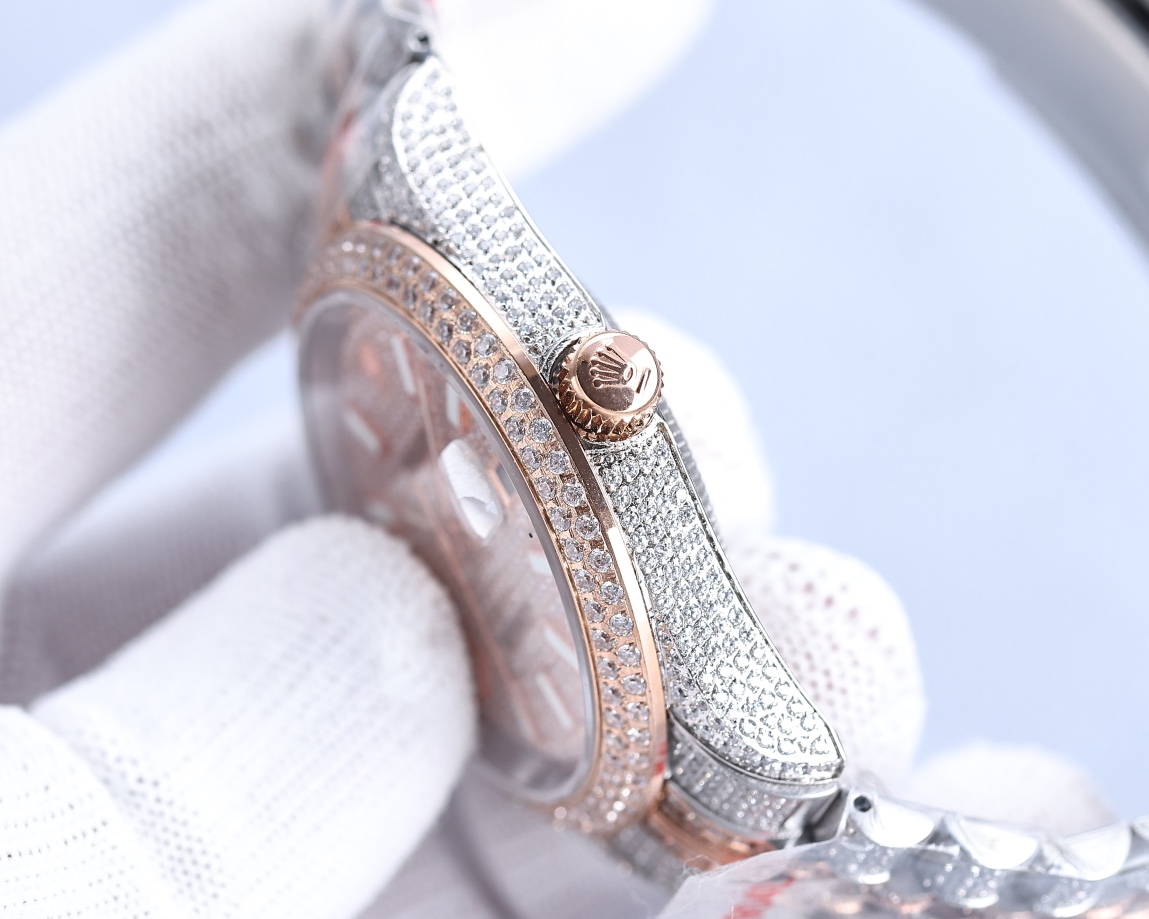 Rolex full diamond local luxury version 18k nanotechnology