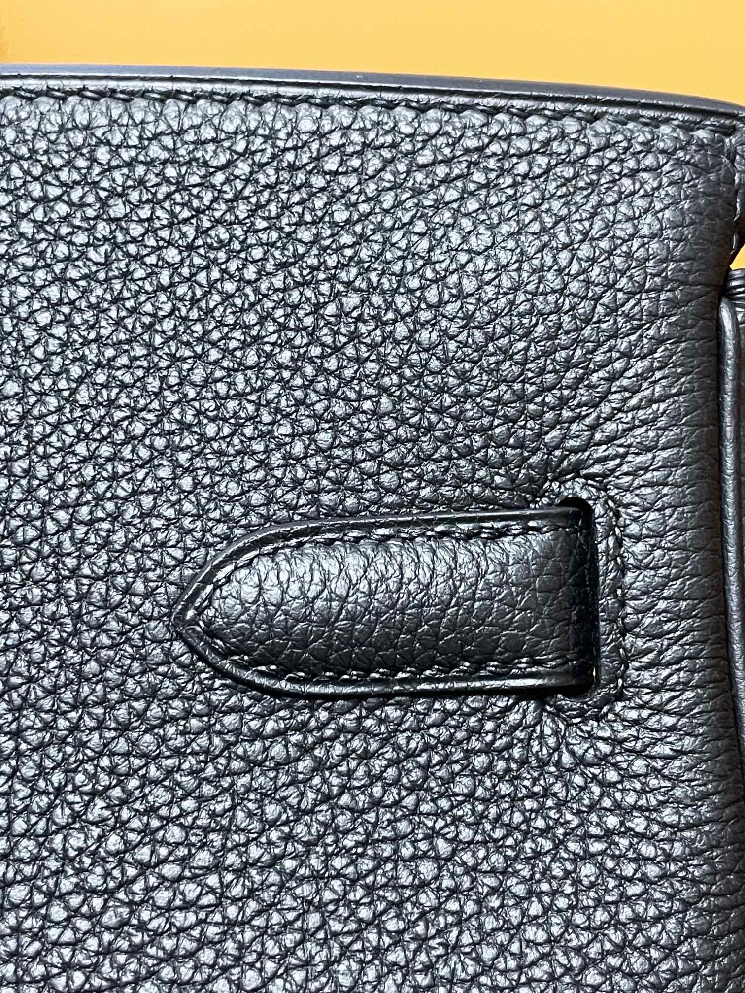 Birkin30 black togo leather silver buckle