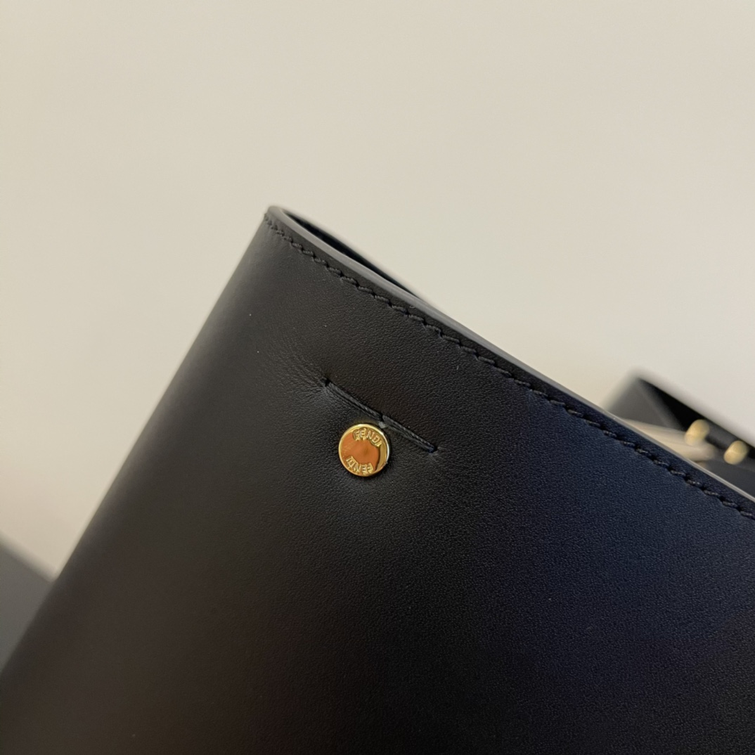 FENDI Large Black Way New Double F Buckle Bag