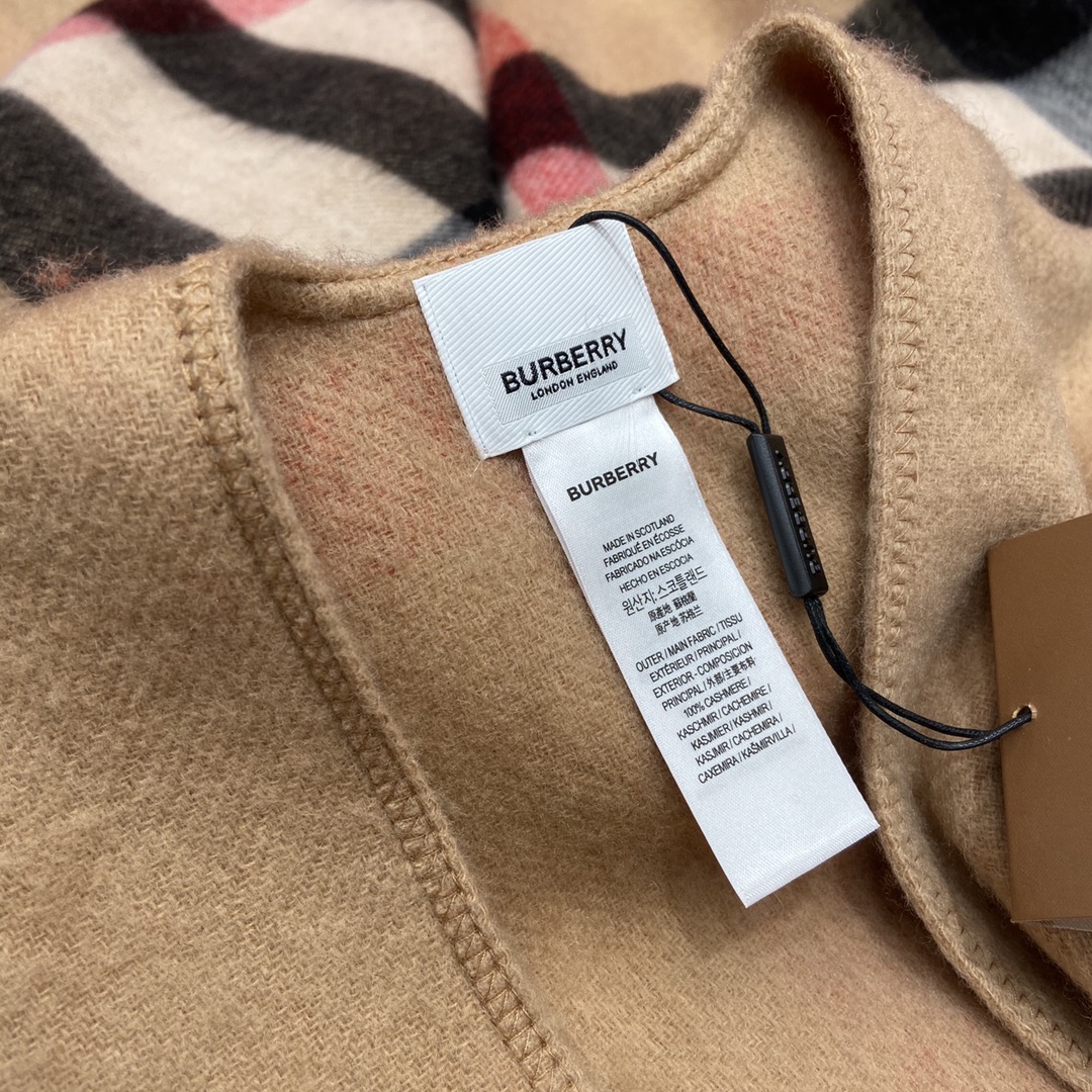 Burberry classic cashmere reversible shawl_ 100% cashmere