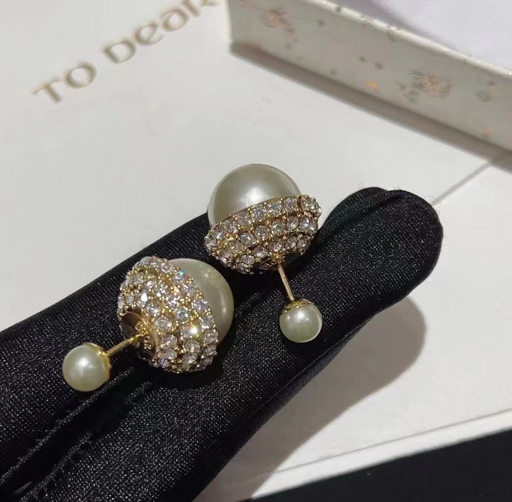 Dior stud earrings