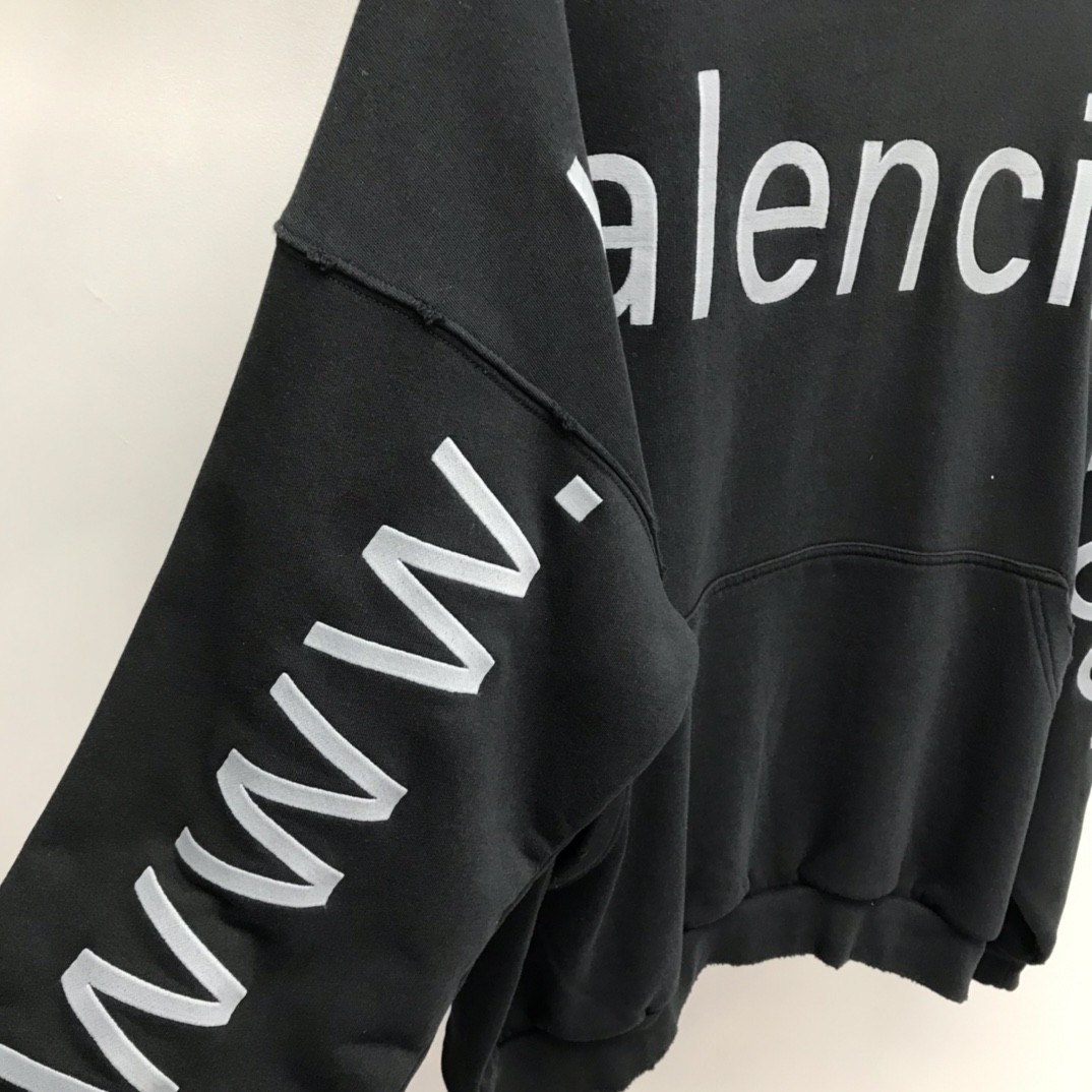 Balenciaga lettered hooded sweatshirt