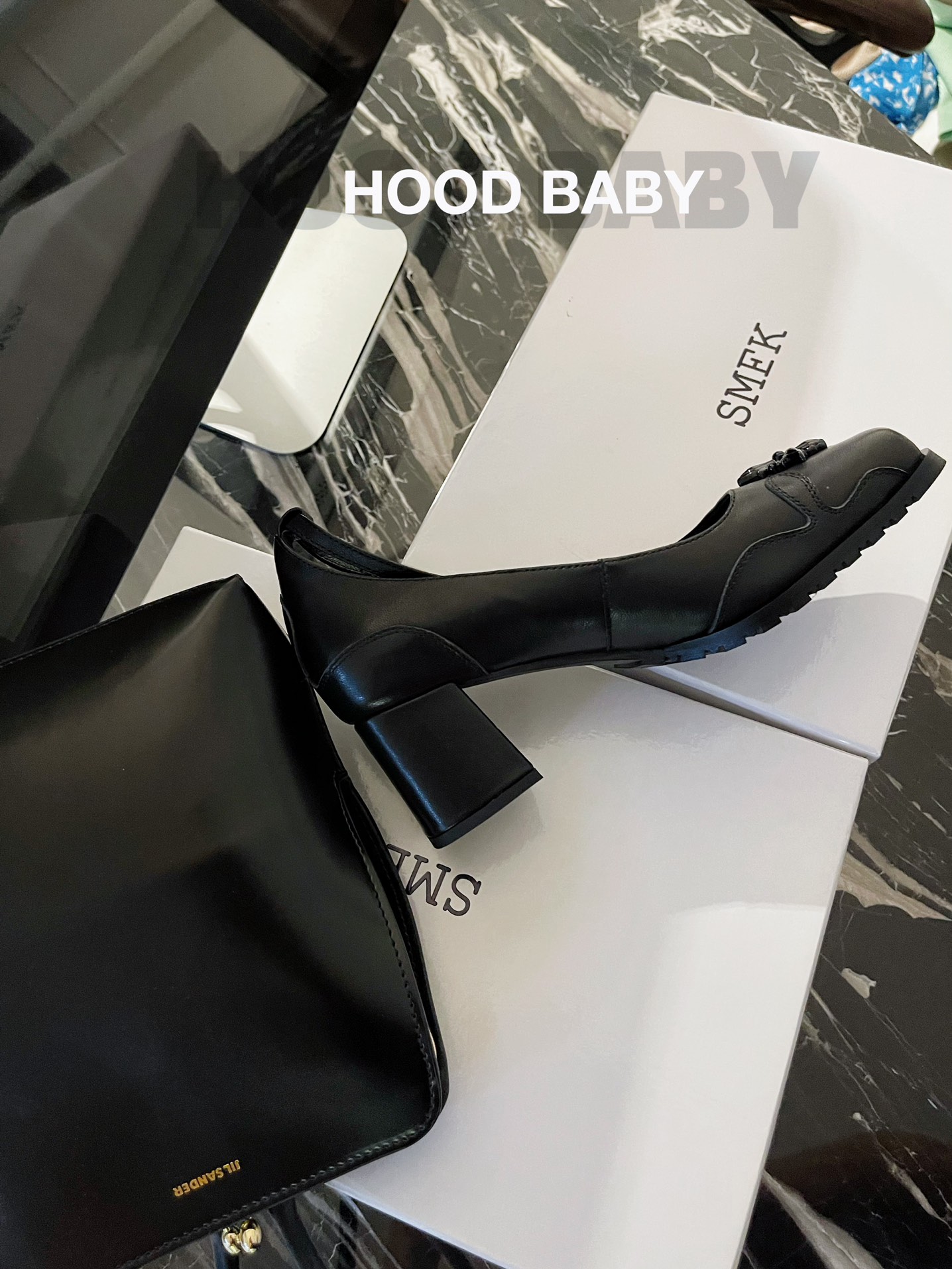 𝐒𝐌𝐅𝐊 ｜𝟐𝟎𝟐𝟐/𝐒𝐒 𝐧𝐞𝐰 SMFK New SM Cross Flower Series Chunky Heel Mary Jane Square Toe Sandals