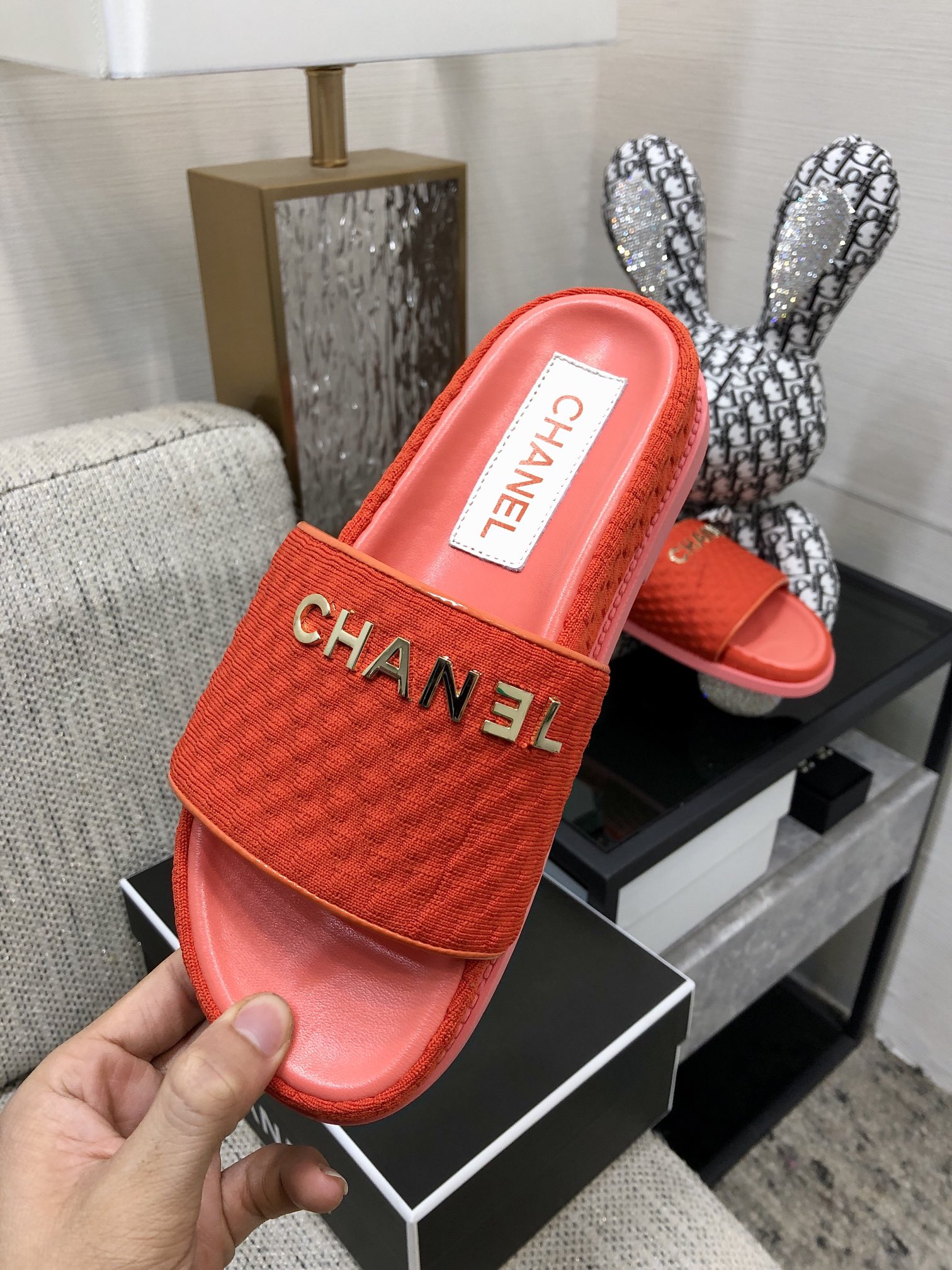 CHANEL 2022 early spring latest honey slippers fashion versatile series imported sheepskin cushioned feet