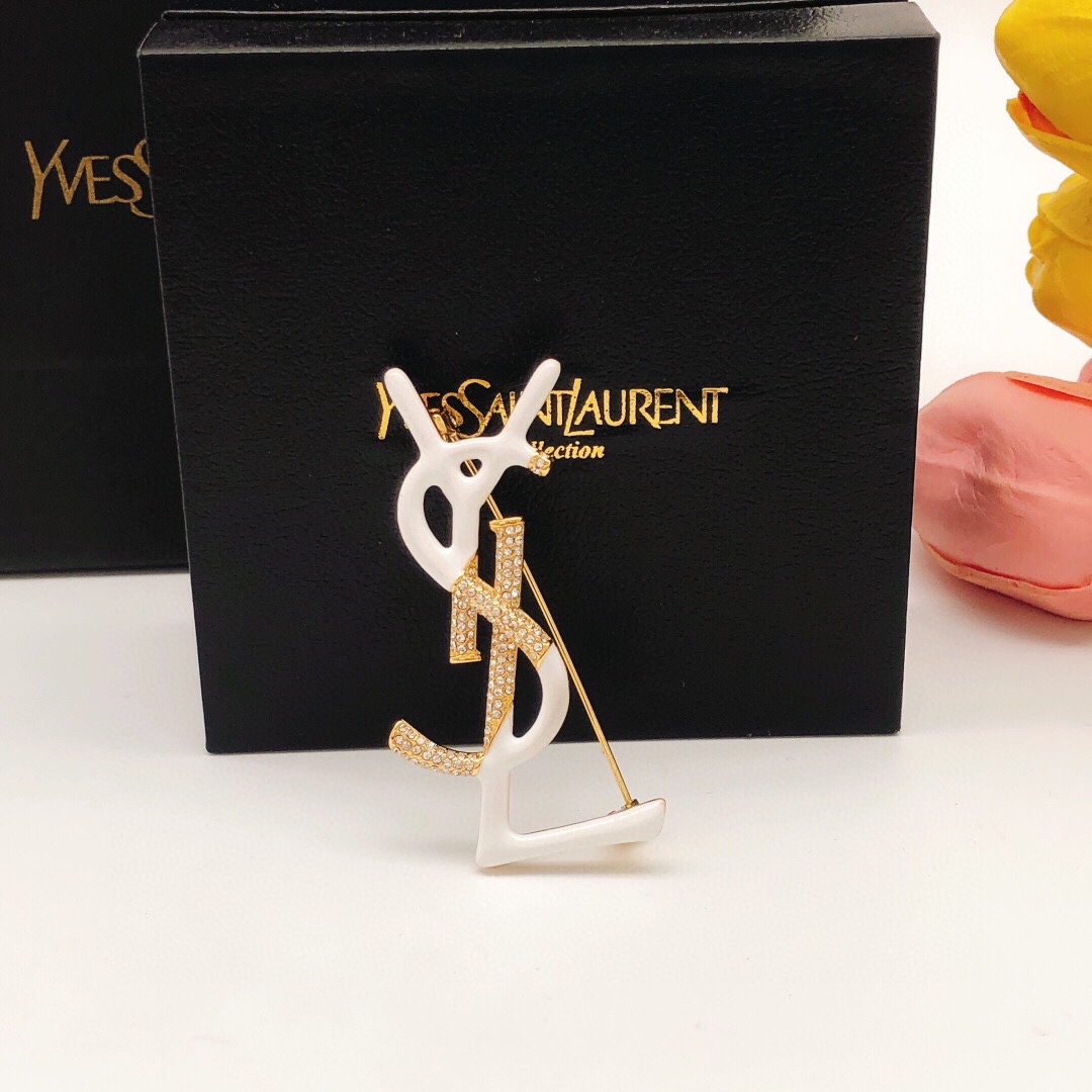 Saint Laurent YSL brooch