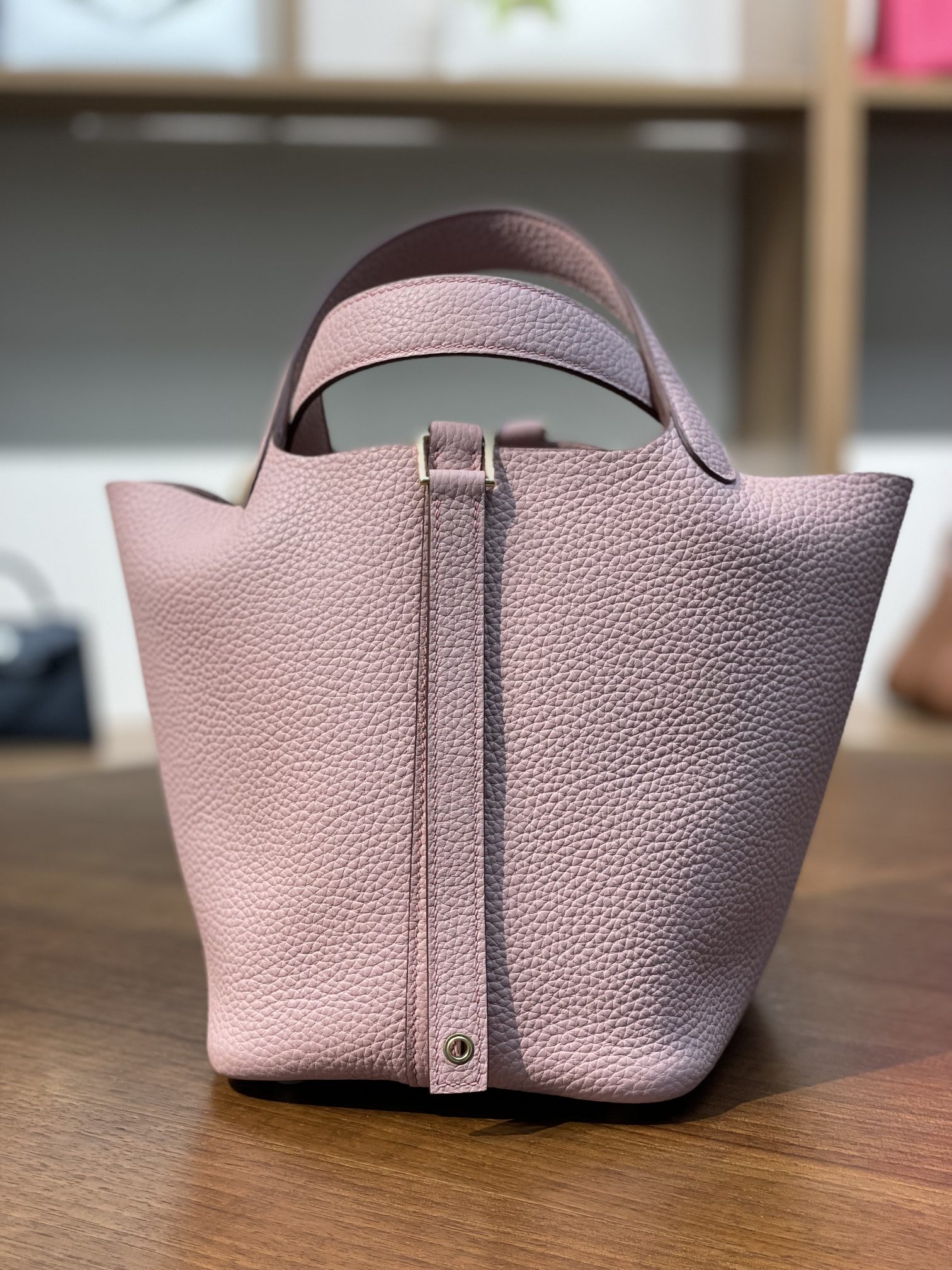 picotin18 ceramic powder TC leather gold buckle