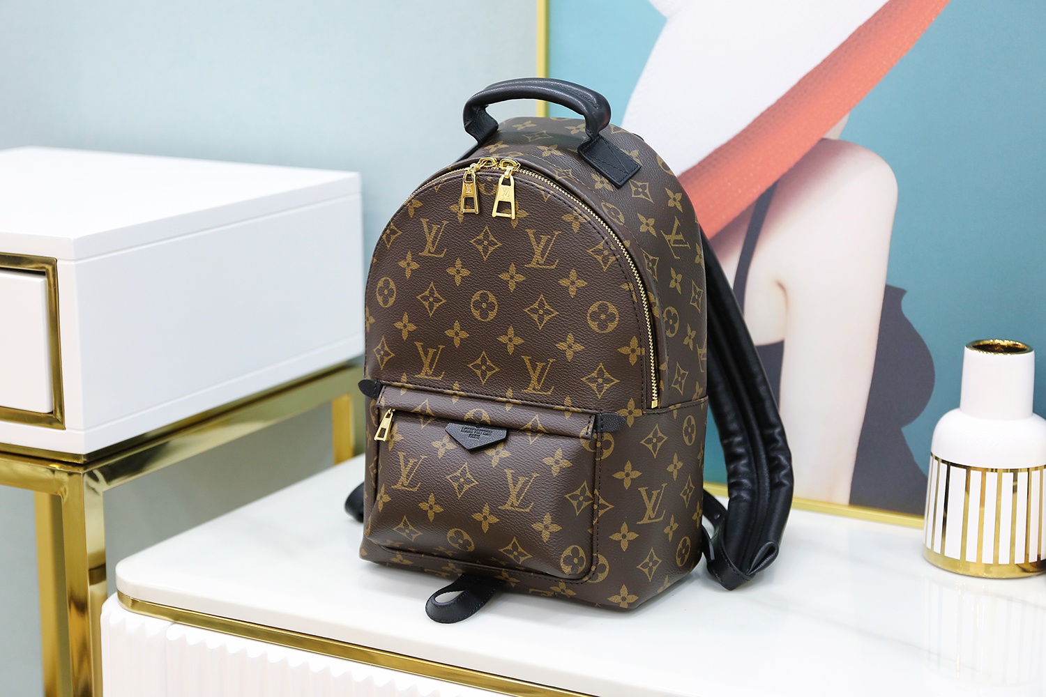 Louis Vuitton 𝐏𝐀𝐋𝐌 𝐒𝐏𝐑𝐈𝐍𝐆𝐒mini backpack🎒M44871