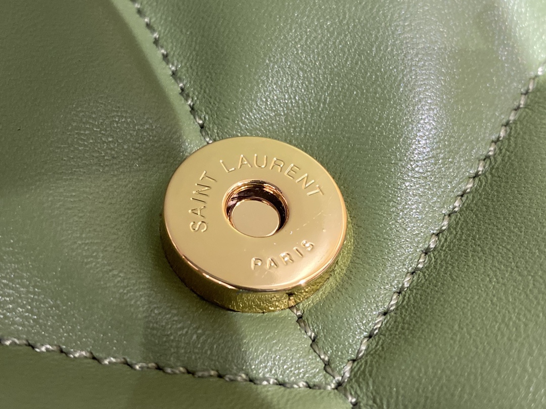 SAINT LAURENT #𝙇𝙤𝙪𝙇𝙤𝙪 𝙥𝙪𝙛𝙛𝙚𝙧#57747(large gold buckle)