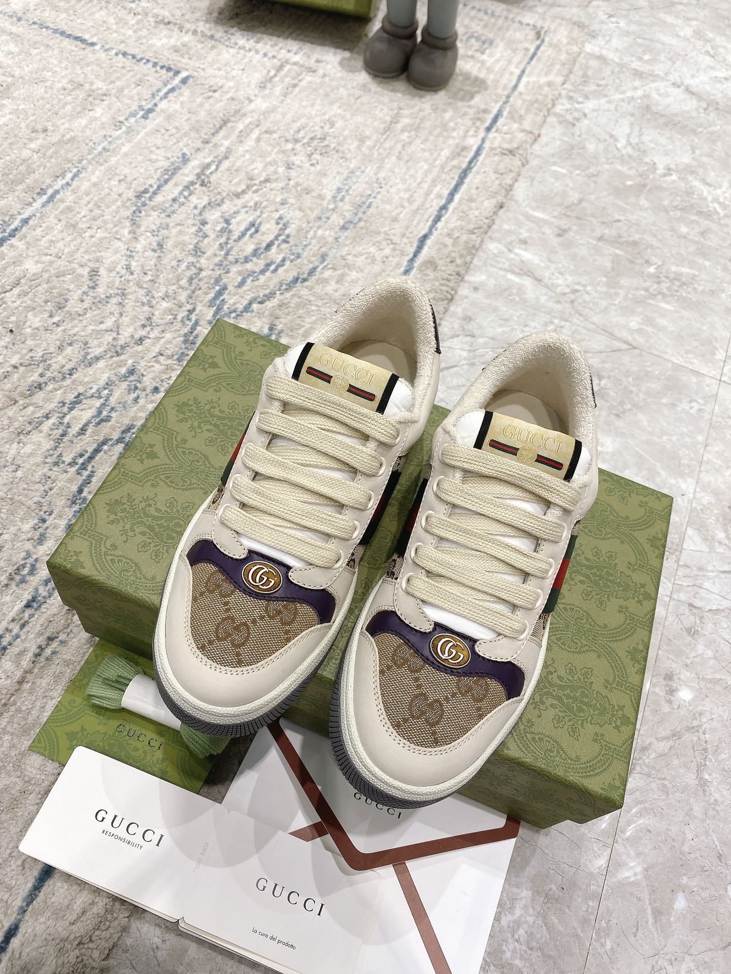 Gucci new upgraded small dirty shoes couple models