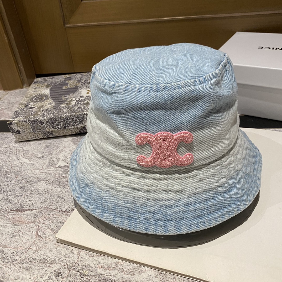 [Celine] 2023 new denim old fisherman hat