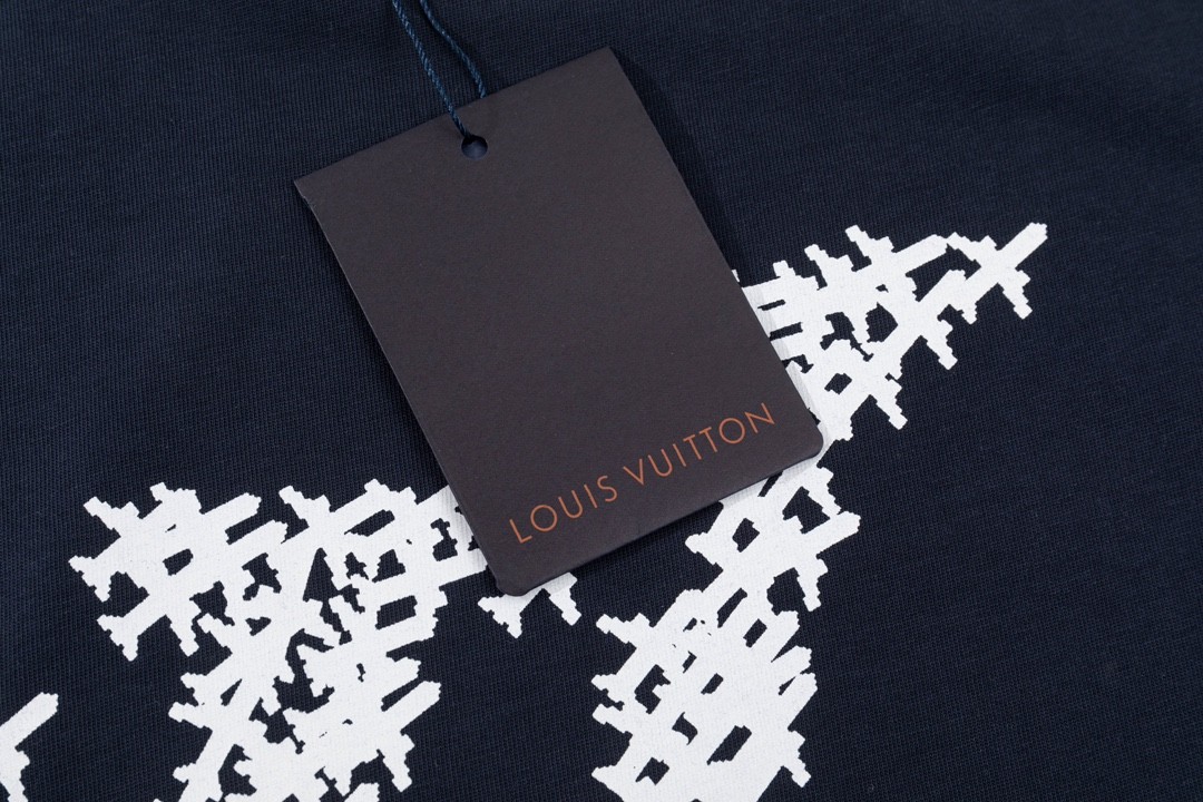 Louis Vuitton 23ss small plane full print pattern gold classic T-shirt