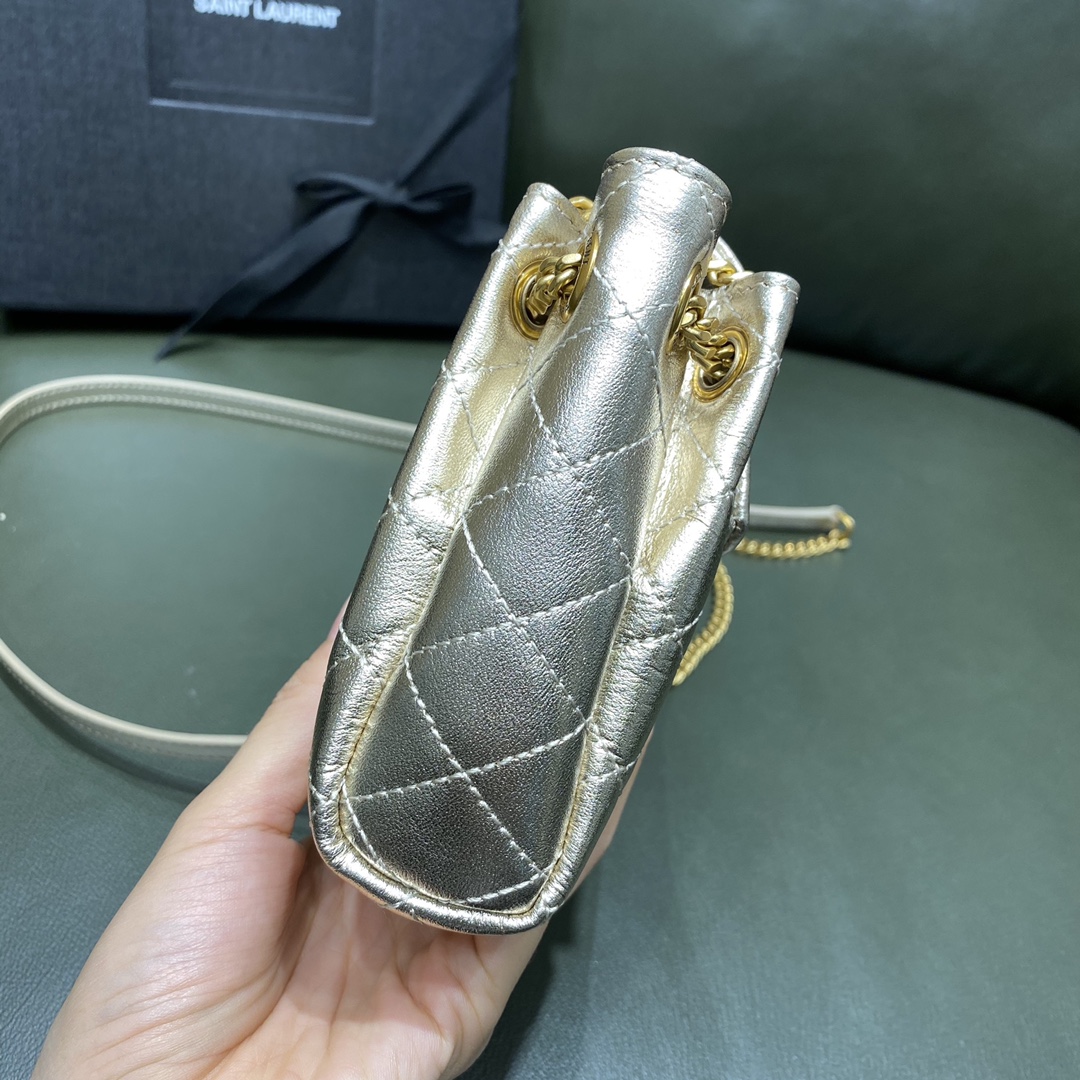 SAINT LAURENT 【𝐌𝐢𝐧𝐢 𝐍𝐨𝐥𝐢𝐭𝐚】672738 original leather.JD