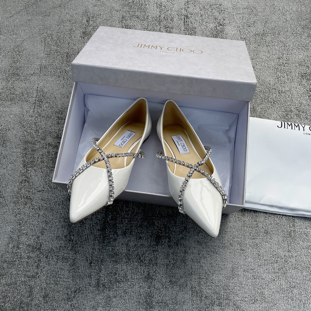 Jimmy Cho*o rhinestone pointed shoes
