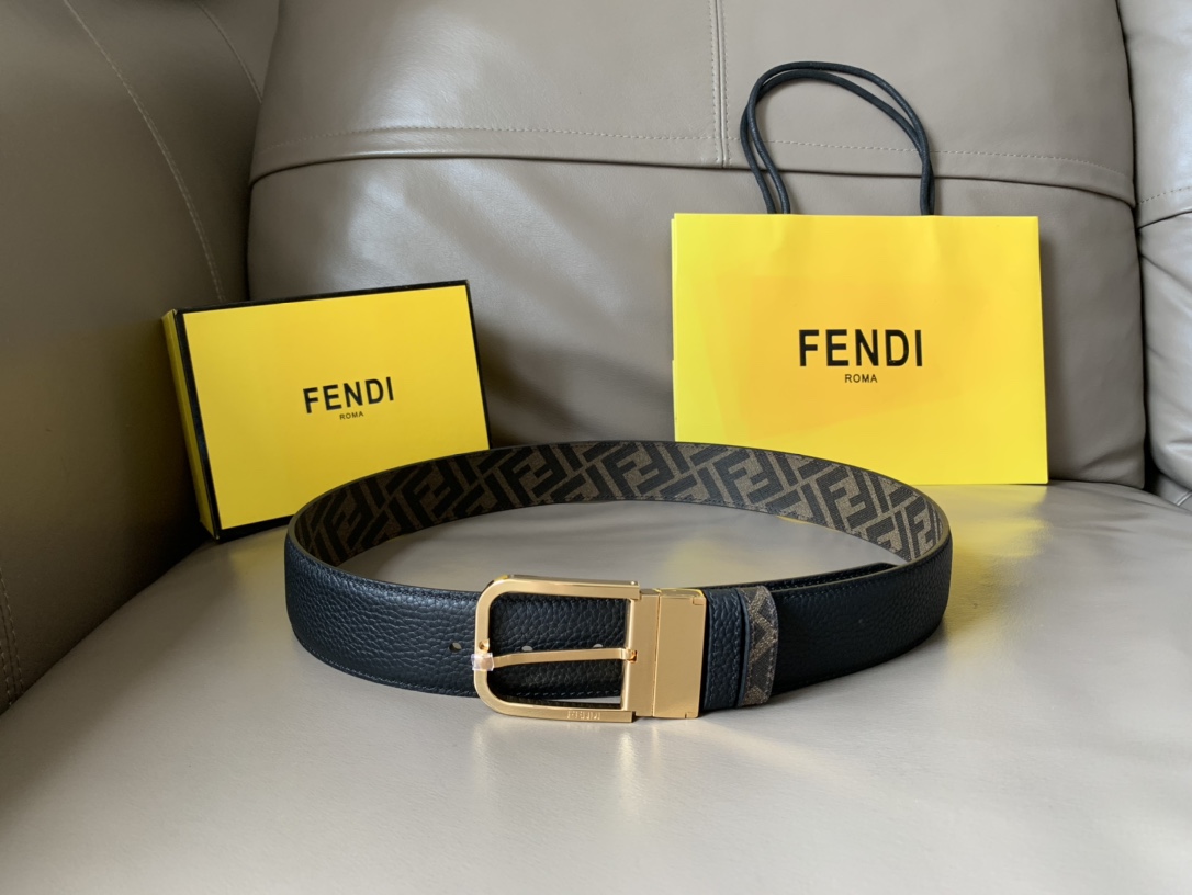 FENDI men's casual reversible belt