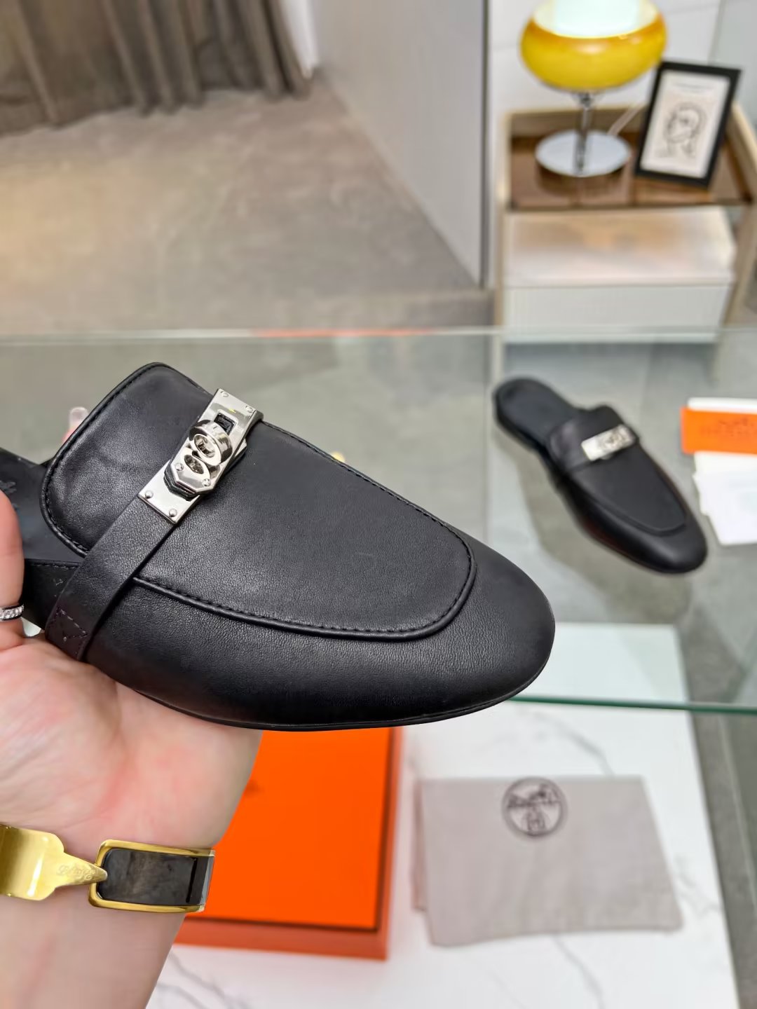 Hermes early spring new slippers