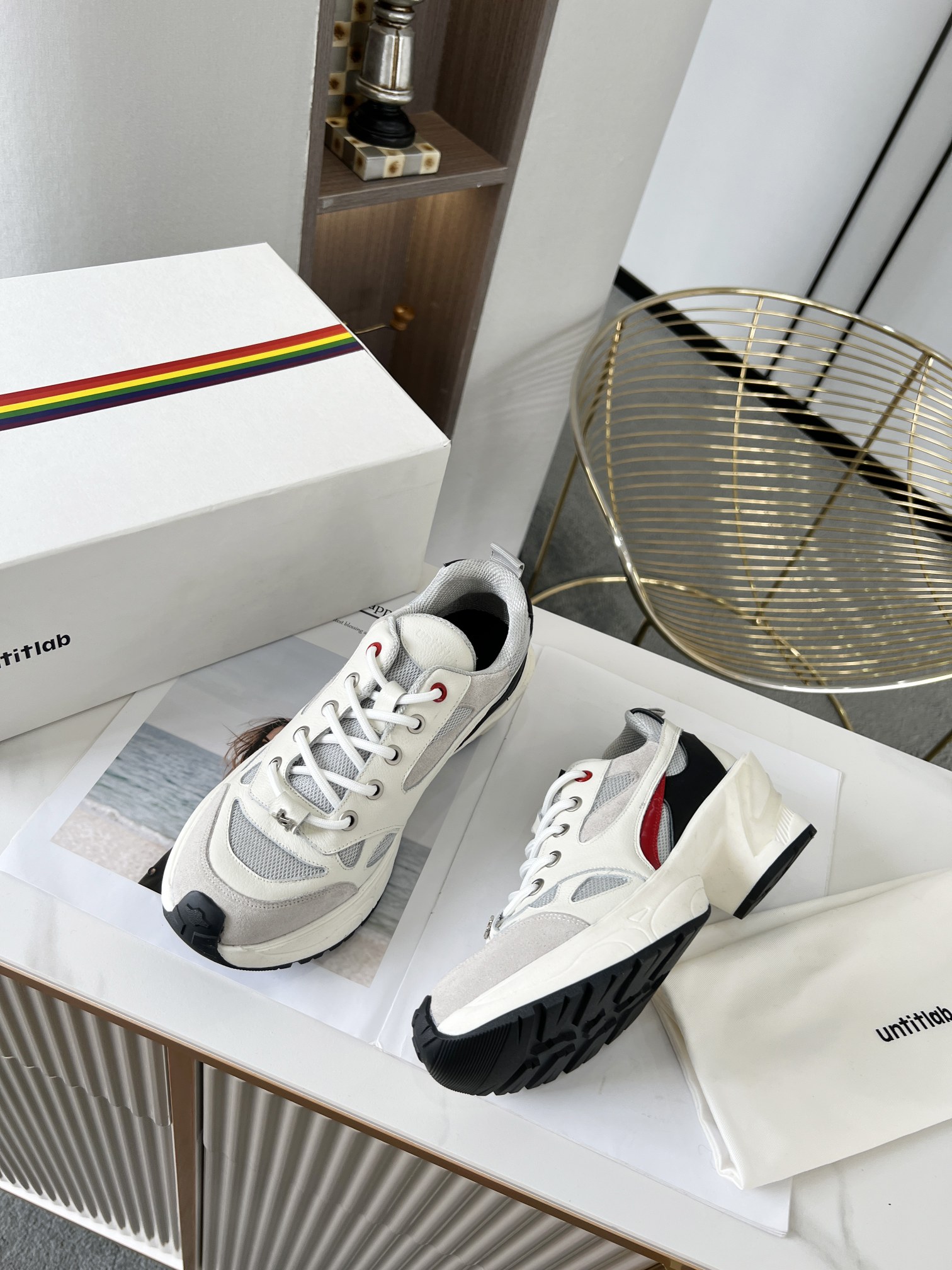 Untitlab 𝟐𝟎𝟐𝟐/𝐒𝐒 𝐧𝐞𝐰  Early spring capsule series of high-heeled sports sneakers sneakers can also be very fashionable