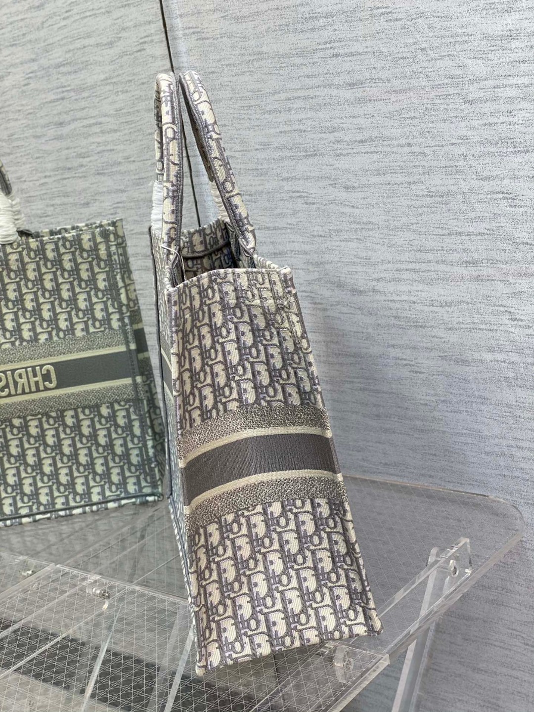 DIOR TOTE classic old flower embroidery