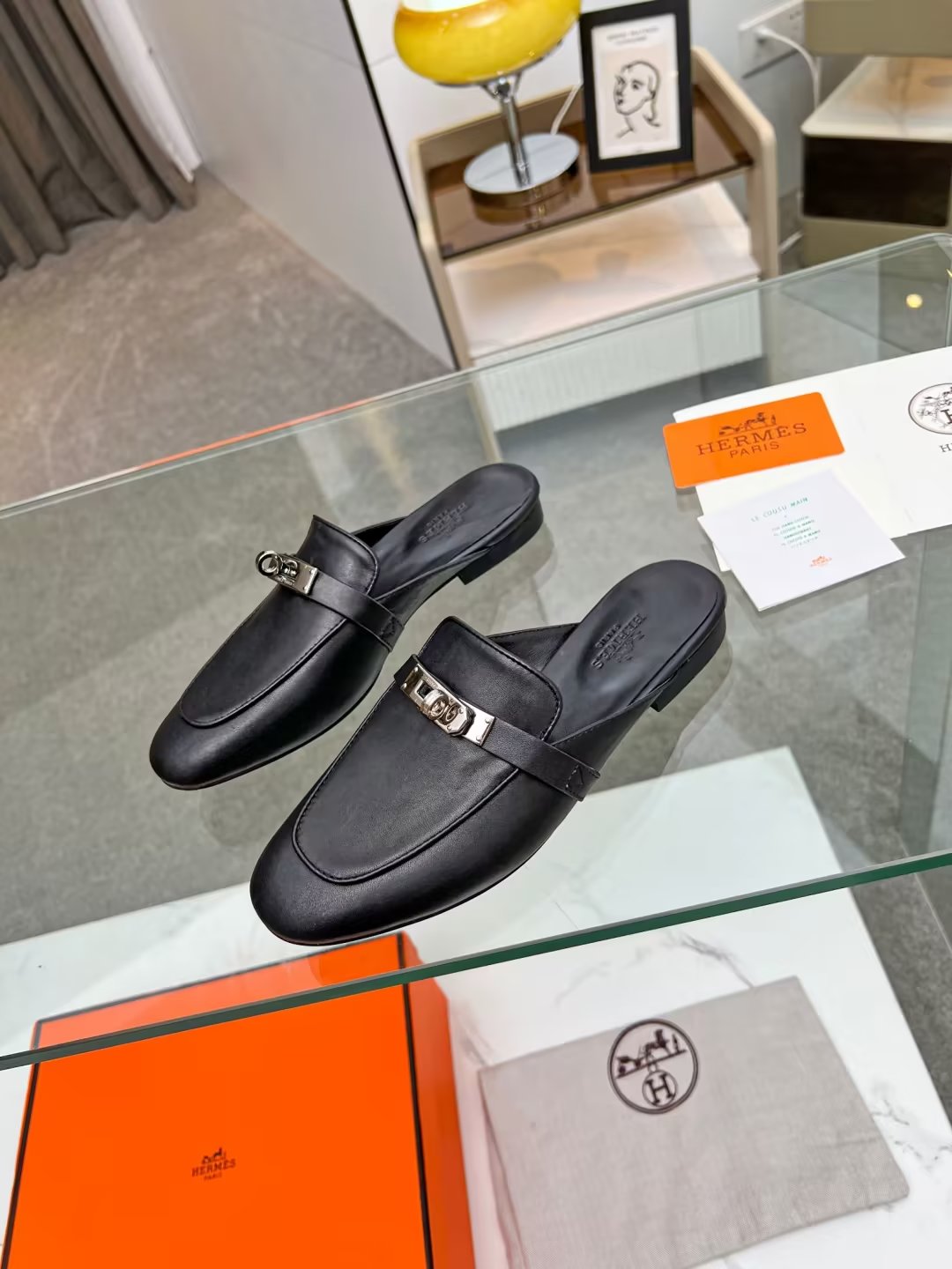 Hermes early spring new slippers