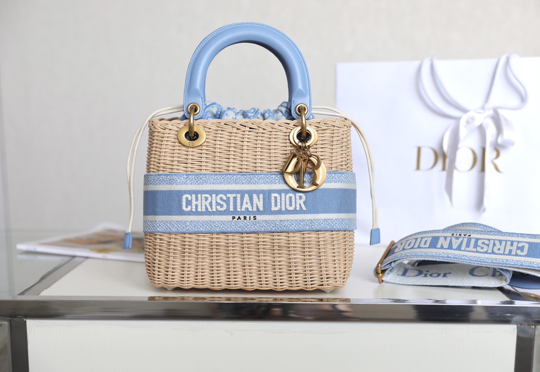 Dior Wicker Basket Bag