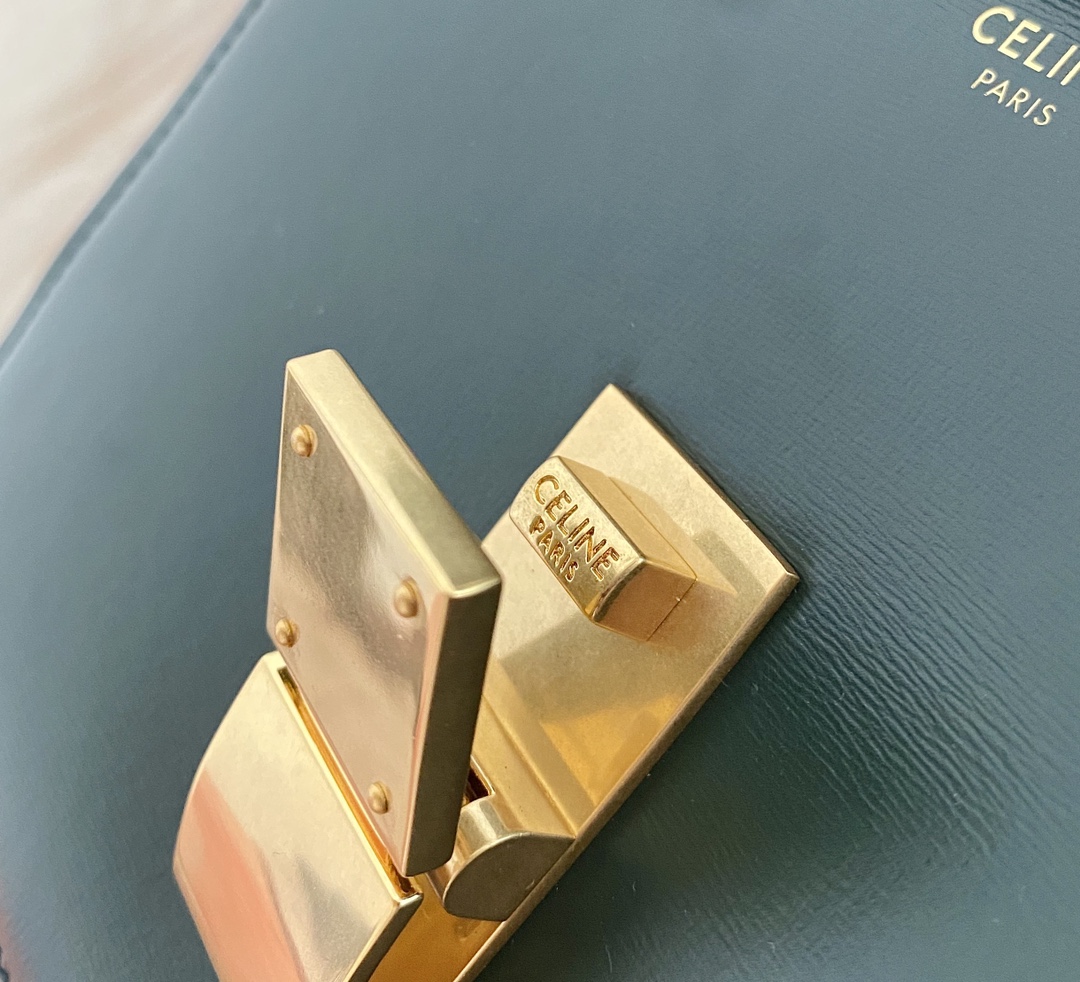 𝐂𝐞𝐥𝐢𝐧𝐞 Box Teen bag in polished calfskin