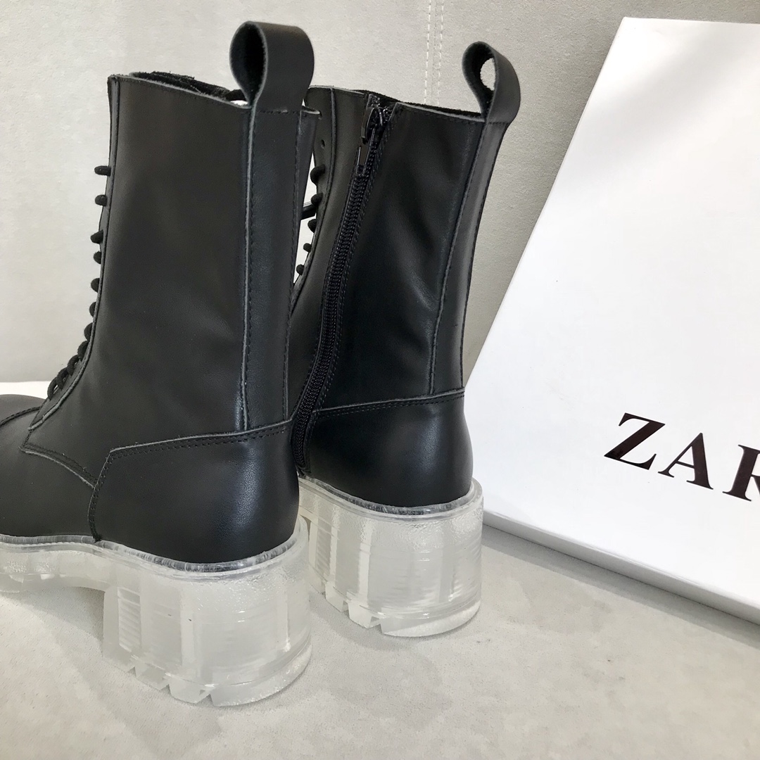 ZARA imported cowhide single-layer lining Martin boots