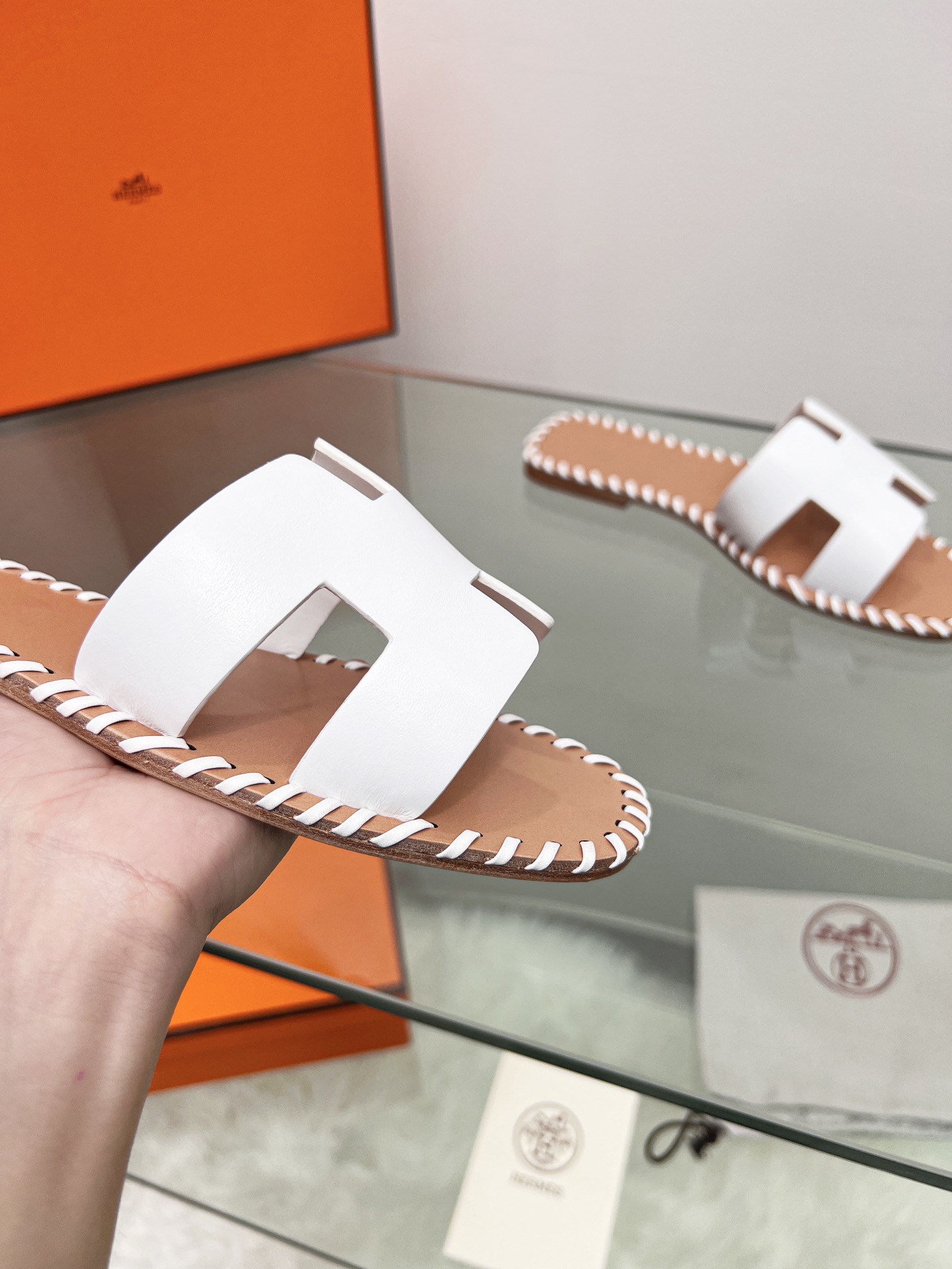 Hermes early spring new slippers