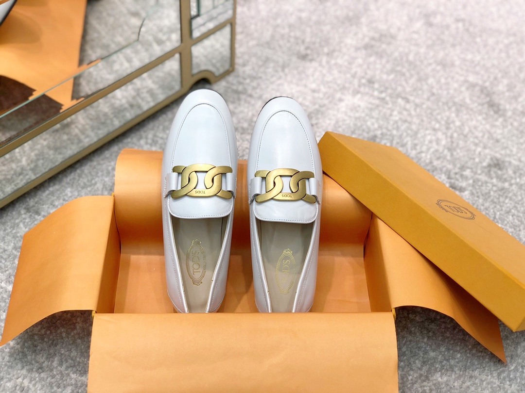 TOD'S 𝙏𝙊𝘿𝙎 TOD'S 20𝗙𝘄 New Kate Retro Metal Buckle Loafers