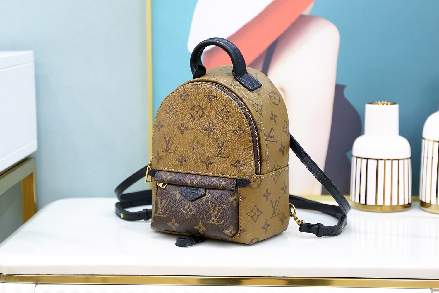 Louis Vuitton 𝐏𝐀𝐋𝐌 𝐒𝐏𝐑𝐈𝐍𝐆𝐒mini backpack🎒M44872