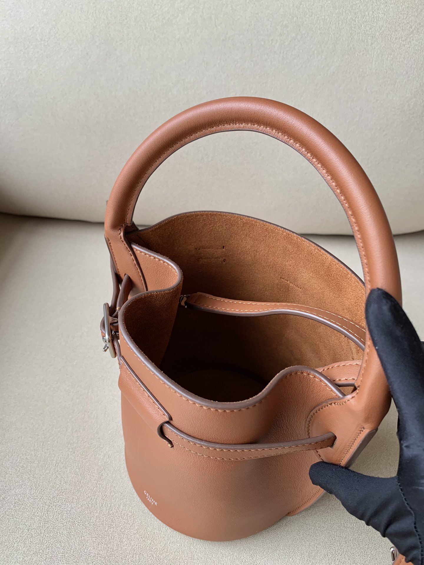 𝐂𝐞𝐥𝐢𝐧𝐞 Bigbag bucket nano  calfskin