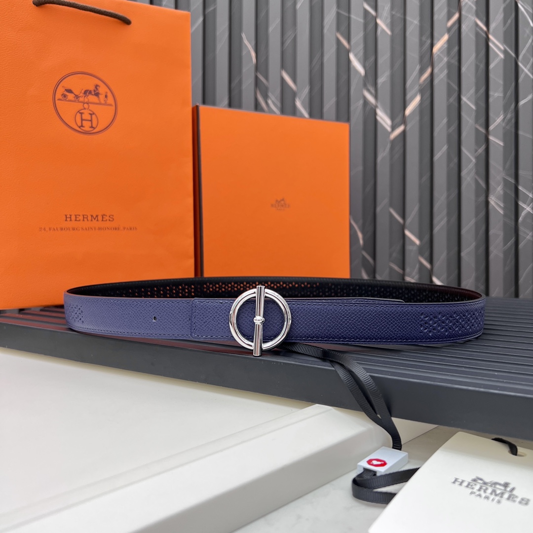 Hermes Reversible Belt in Swift and Epsom Calfskin