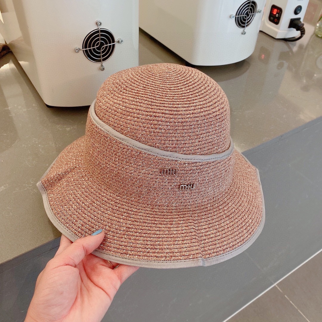 MIU MIU summer new straw hats, sun hats